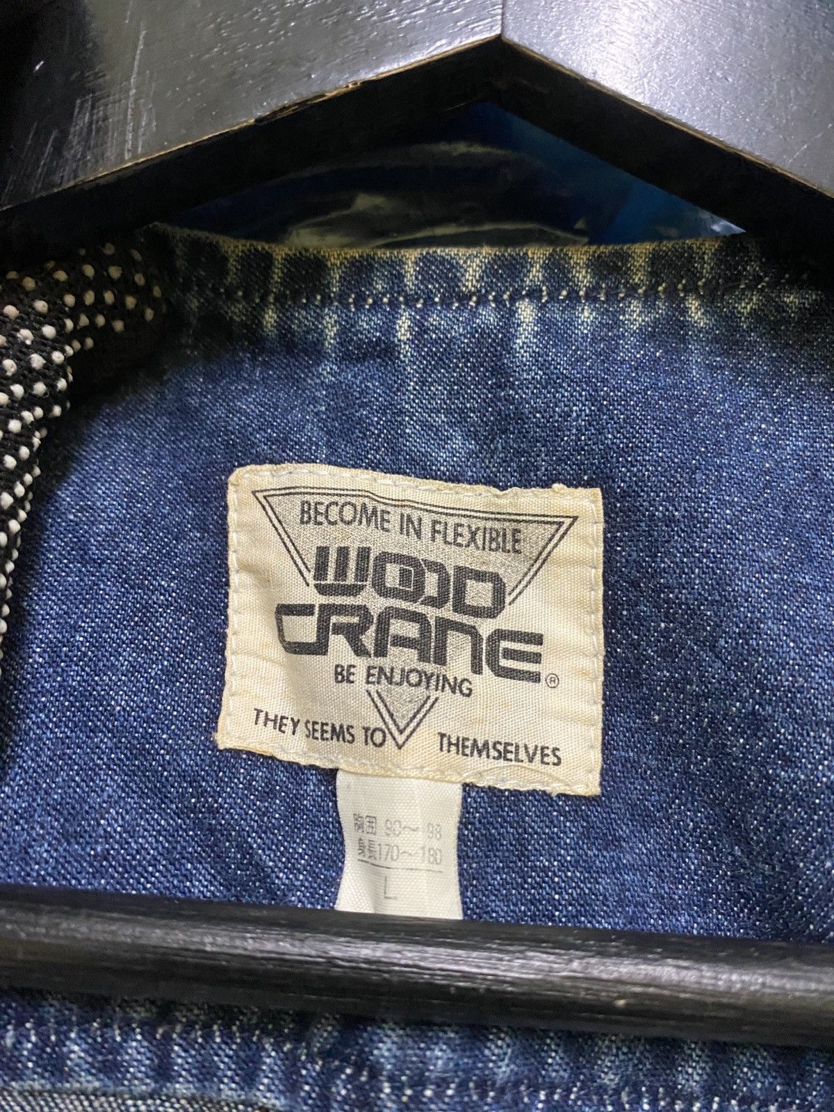 Japanese Brand VINTAGE 90s WOOD CRANE UTILITY DENIM VEST JACKET Size US L / EU 52-54 / 3 - 6 Thumbnail