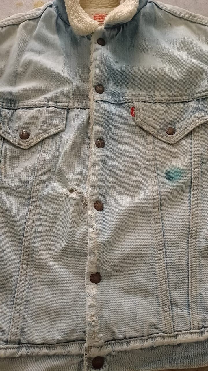 Levi's Vintage Clothing Vintage Distress 70s Levis Sherpa Denim jacket Size US M / EU 48-50 / 2 - 5 Thumbnail