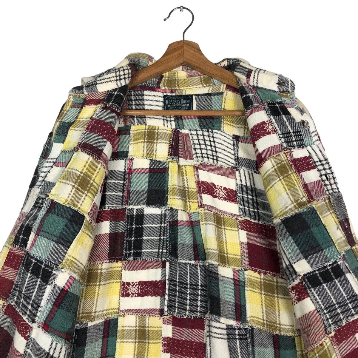 Flannel 🔥Vtg Flannel Jacket Patchwork Design Kearney House Japan Size US L / EU 52-54 / 3 - 14 Thumbnail