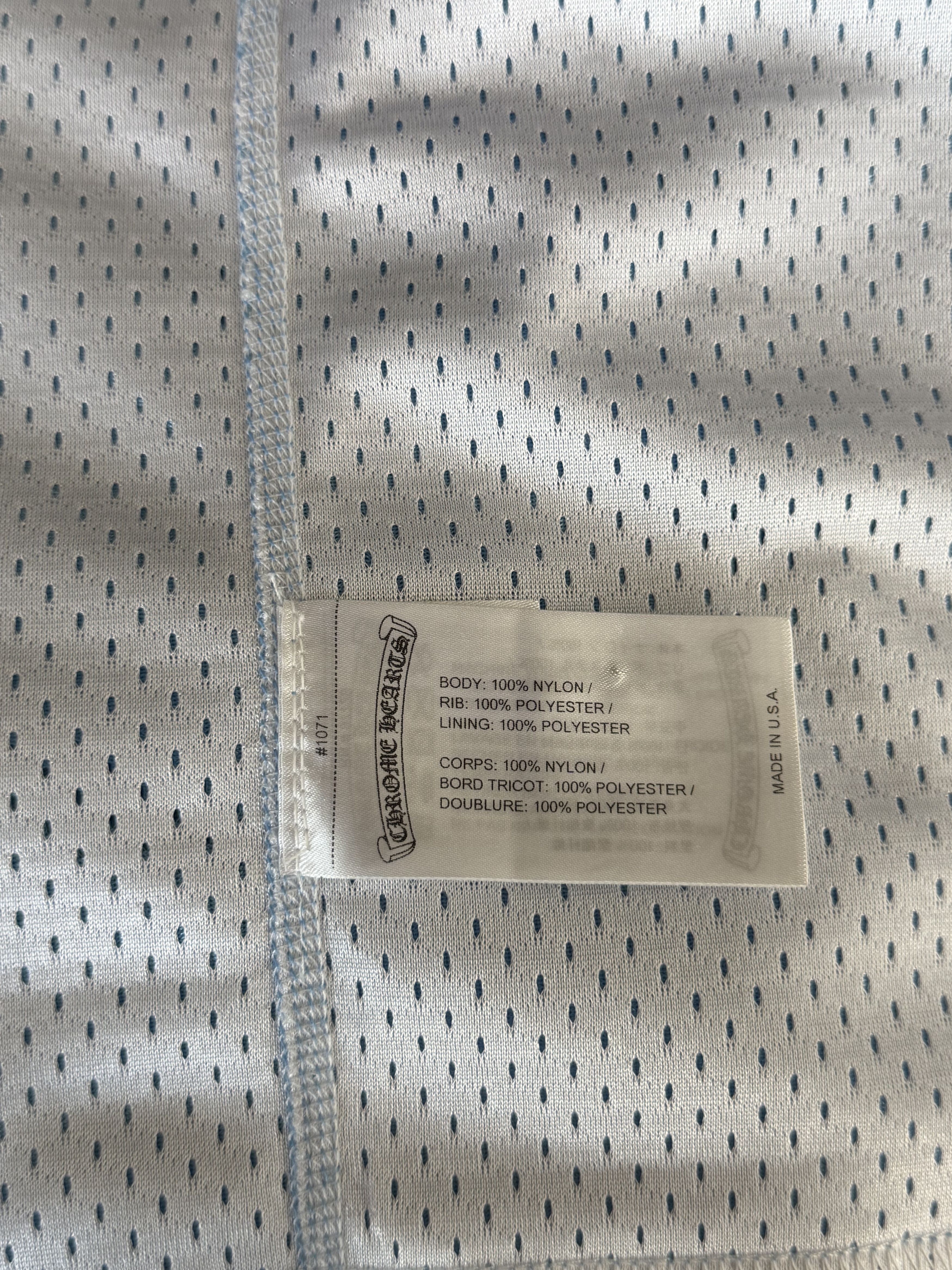 Chrome Hearts Chrome Hearts Blue & White Logo Reversible Mesh Jersey Size US M / EU 48-50 / 2 - 5 Thumbnail