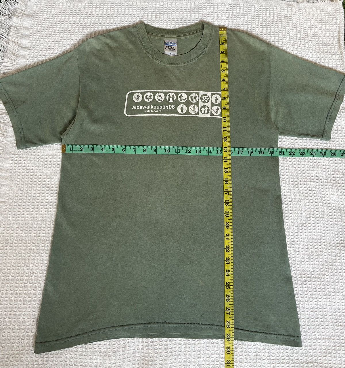 Vintage Vintage’y2k🔥HUMOR🔥Aids Walk Austin 06 Faded Tshirt Size US M / EU 48-50 / 2 - 10 Thumbnail