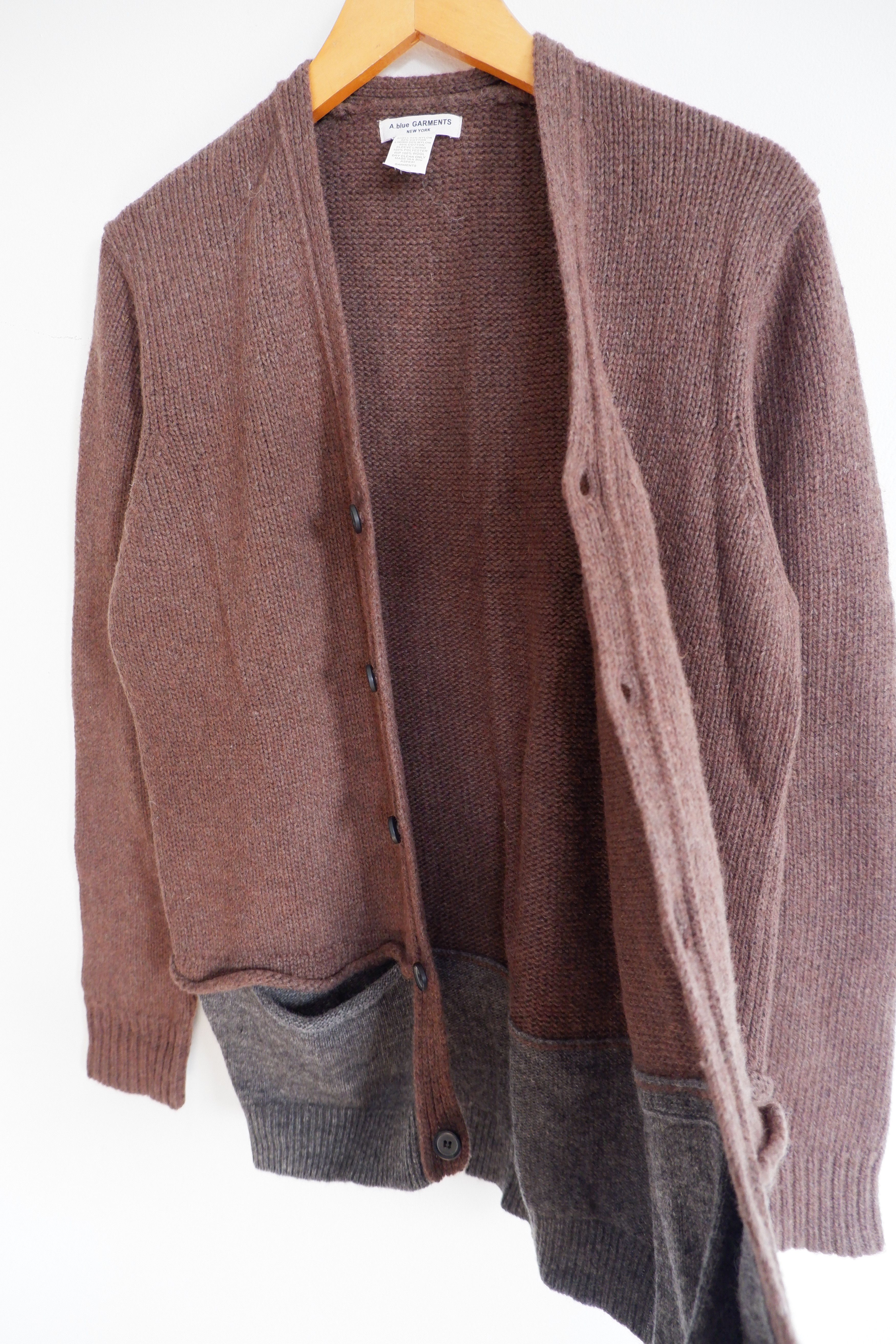 Engineered Garments A.Blue Garments Reconstructed Patchwork Cardigan Knitwear Size US L / EU 52-54 / 3 - 5 Thumbnail