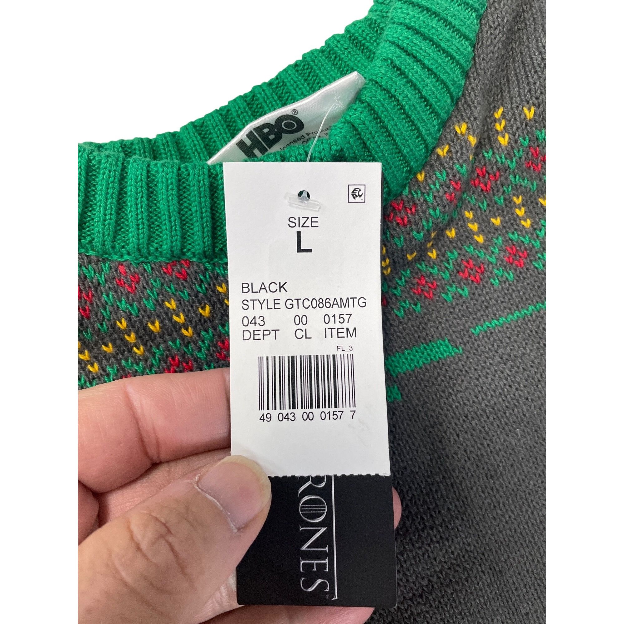 Other Game Of Thrones Official Mesn Green Cotton Xmas Green Sweate Size US L / EU 52-54 / 3 - 7 Thumbnail