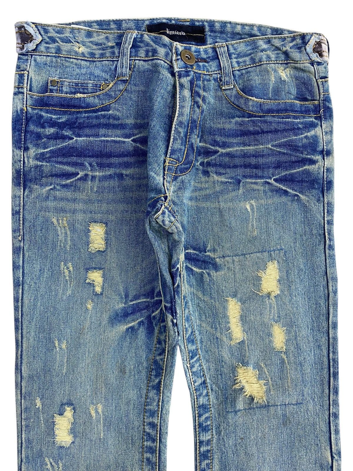 Japanese Brand Japanese Brand Acid Wash Distressed Straight Cut Leg Size US 33 - 2 Thumbnail