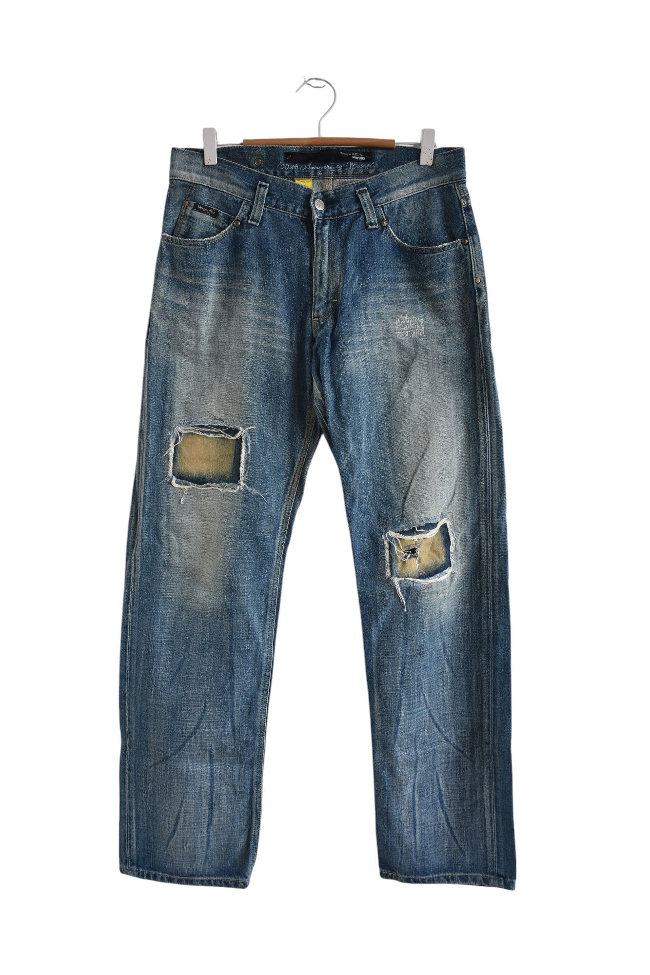 Vintage × Wrangler Vintage Wrangler 100th Anniversary Patchwork Jeans W31 Size US 31 - 1 Thumbnail