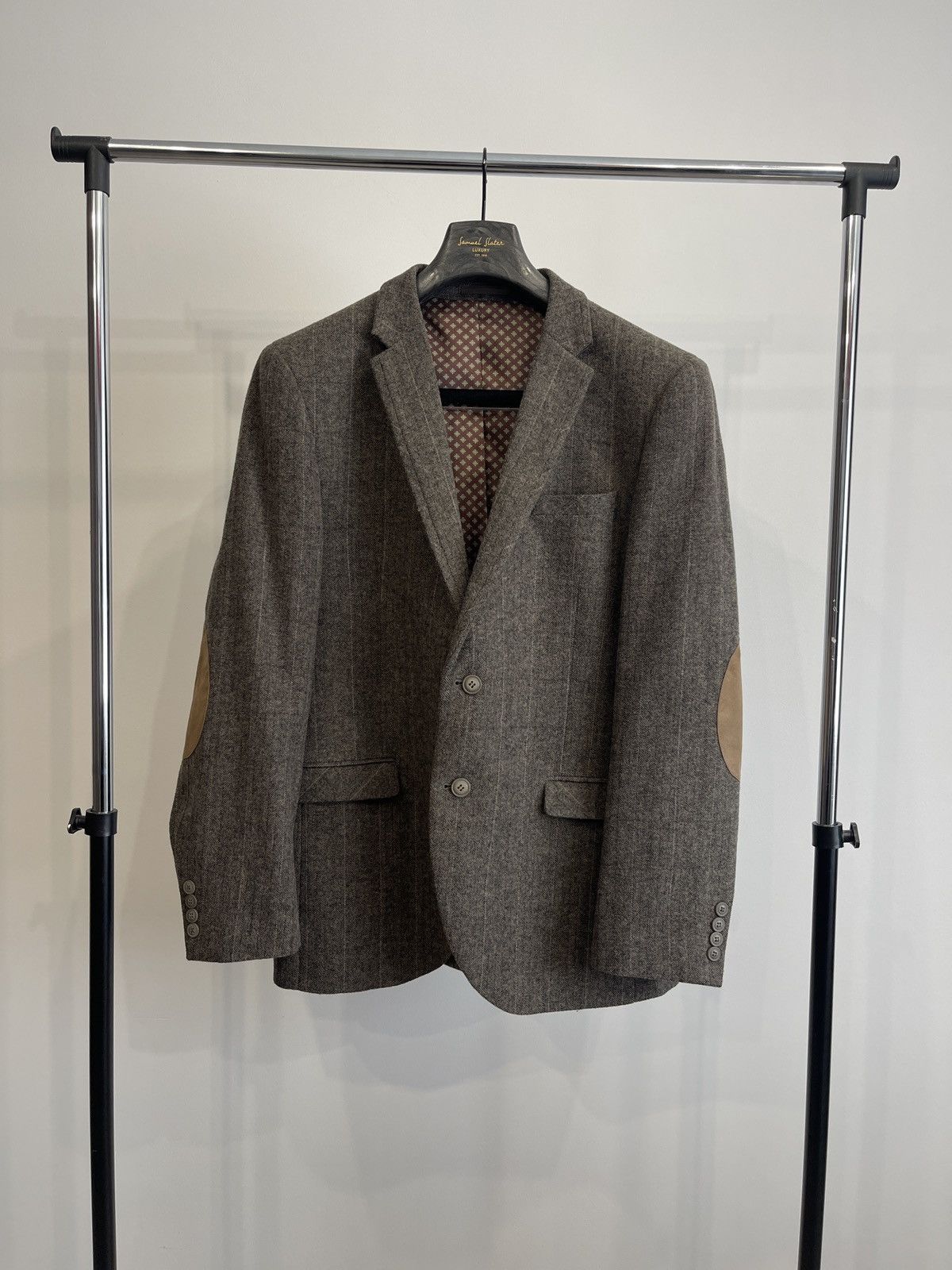 NEXT Vintage blazer classic jacket sport coat herringbone pattern Size 44R - 1 Thumbnail