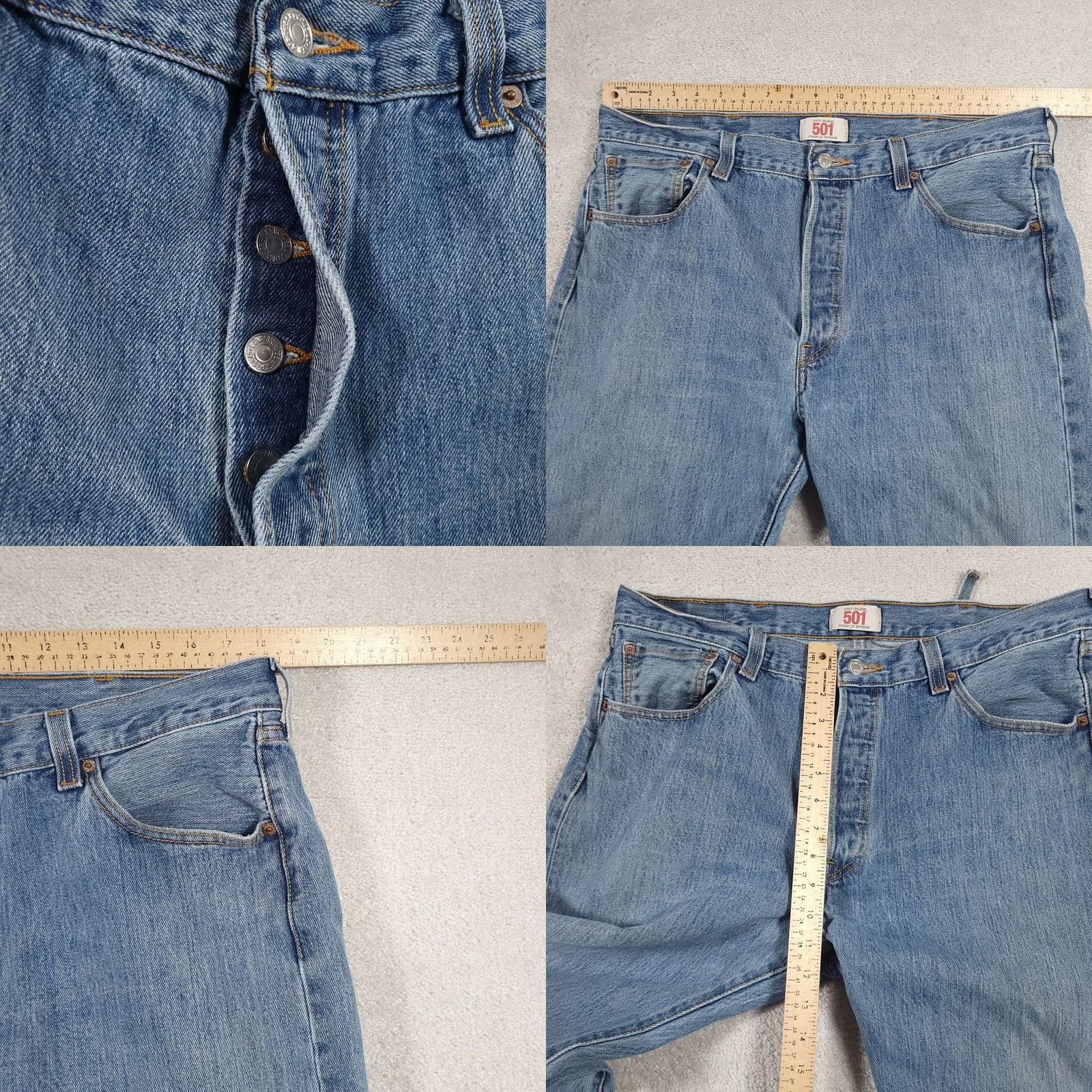Levi's Levi's 501XX Jeans Men’s 38X32 Button Fly Straight Denim Grunge Workwear Jeans Size US 38 / EU 54 - 8 Thumbnail
