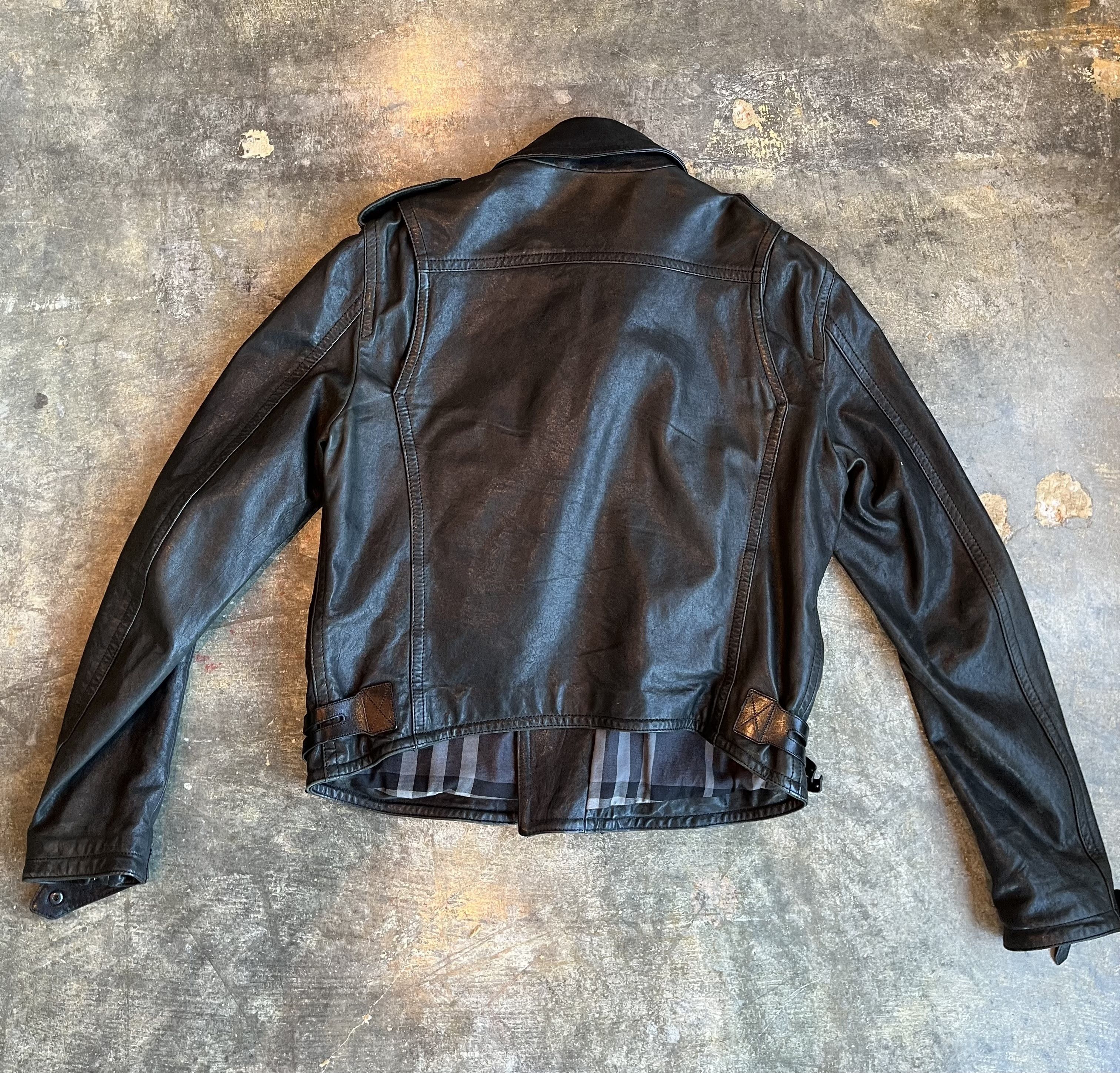 Burberry Burberry Leather Moto Jacket Size US L / EU 52-54 / 3 - 2 Thumbnail