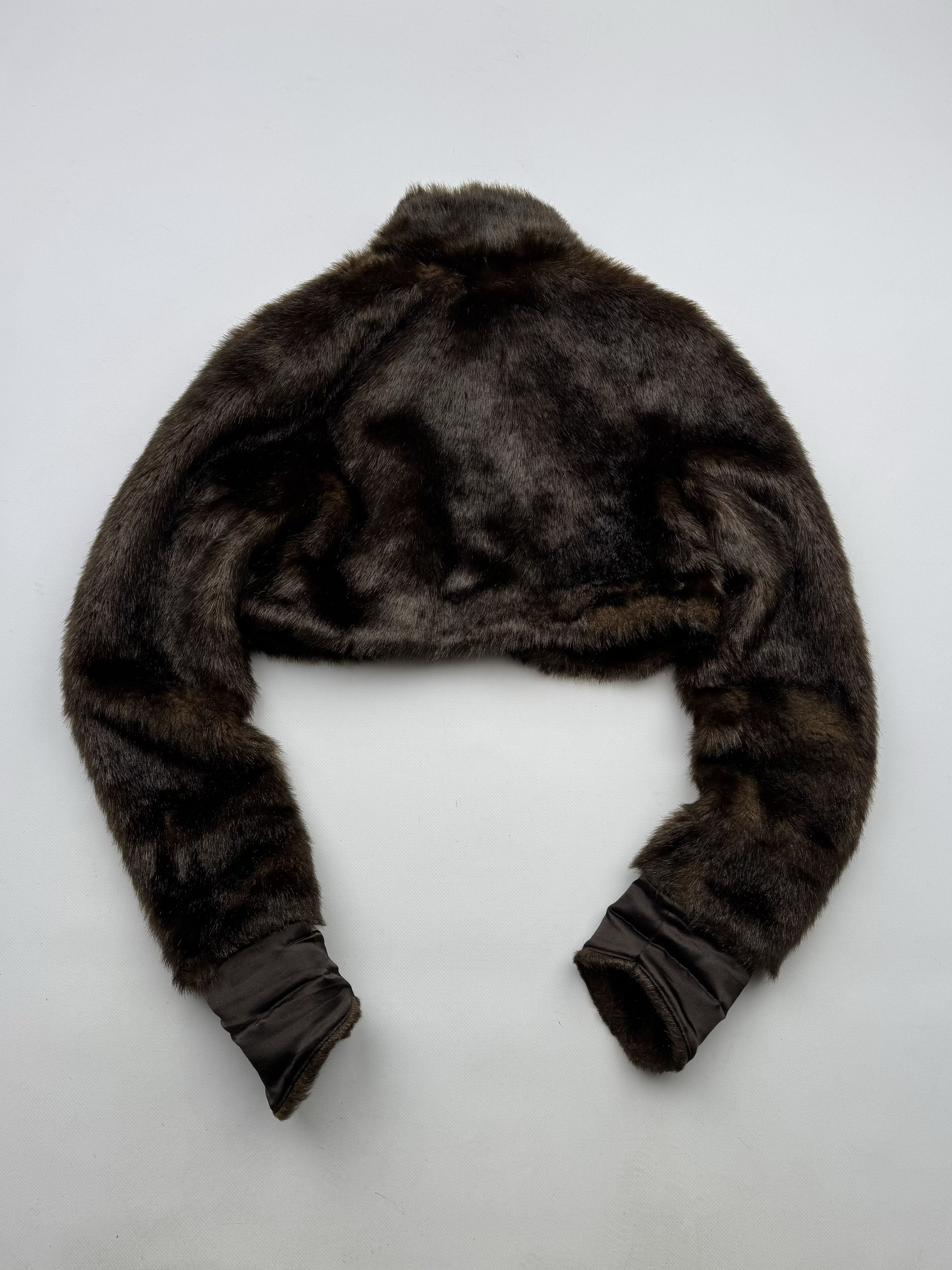 Vintage 00's Cropped Faux Fur Jacket Size XS / US 0-2 / IT 36-38 - 6 Thumbnail