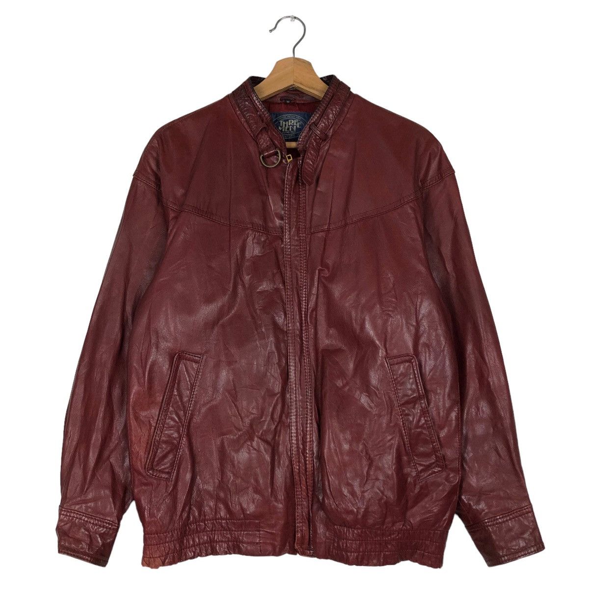 Japanese Brand 🔥Vintage Genuine Leather Biker Jacket Threemen Issey Miyake Size US M / EU 48-50 / 2 - 1 Thumbnail