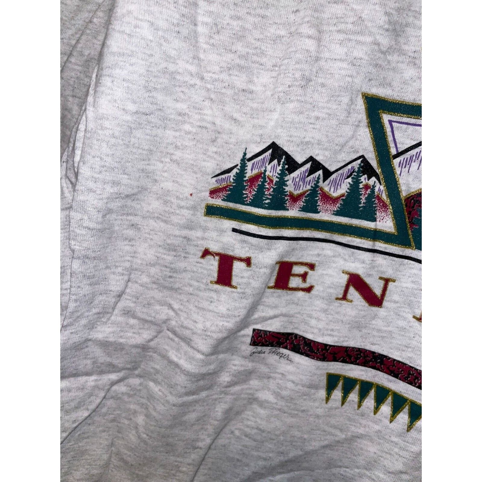 Signal Sport Vintage Gatlinburg Shirt TN Tennessee Gray Tee VTG 90s Large Size US L / EU 52-54 / 3 - 6 Thumbnail