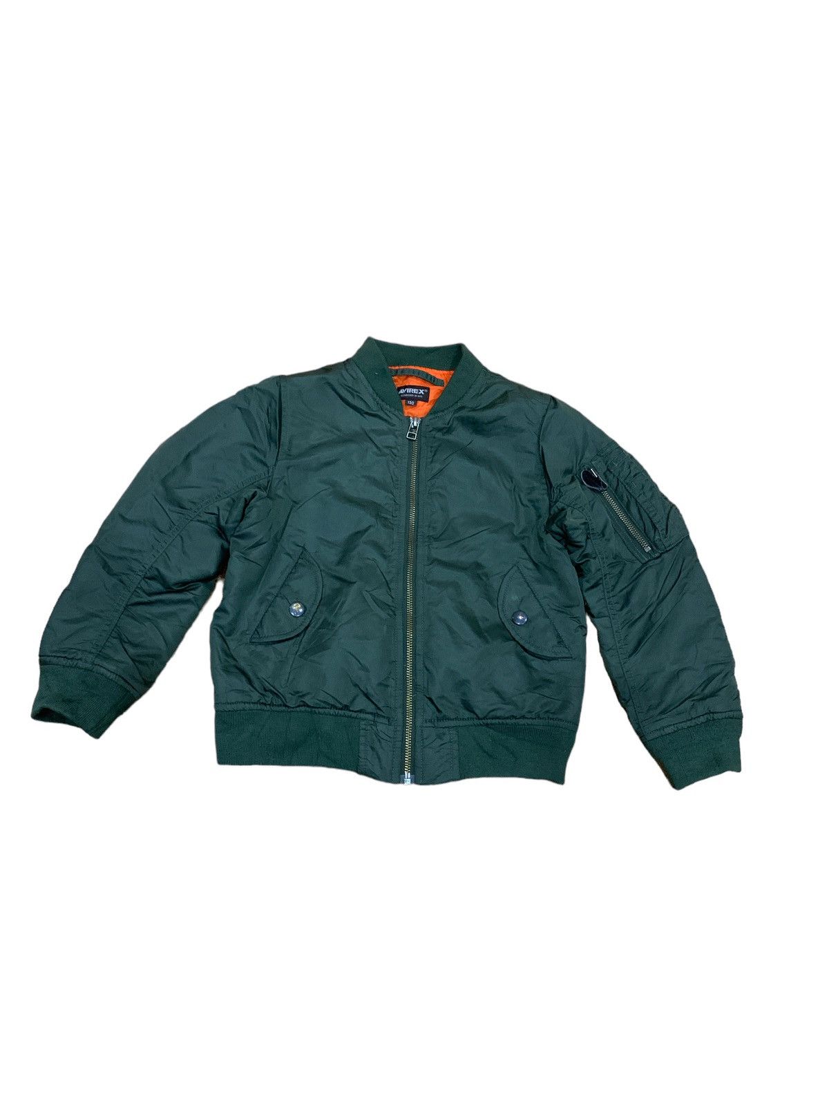 Avirex AVIREX JUNIOR BOMBER JACKET METALLIC GREEN US MARINE Size US XXS / EU 40 - 2 Thumbnail