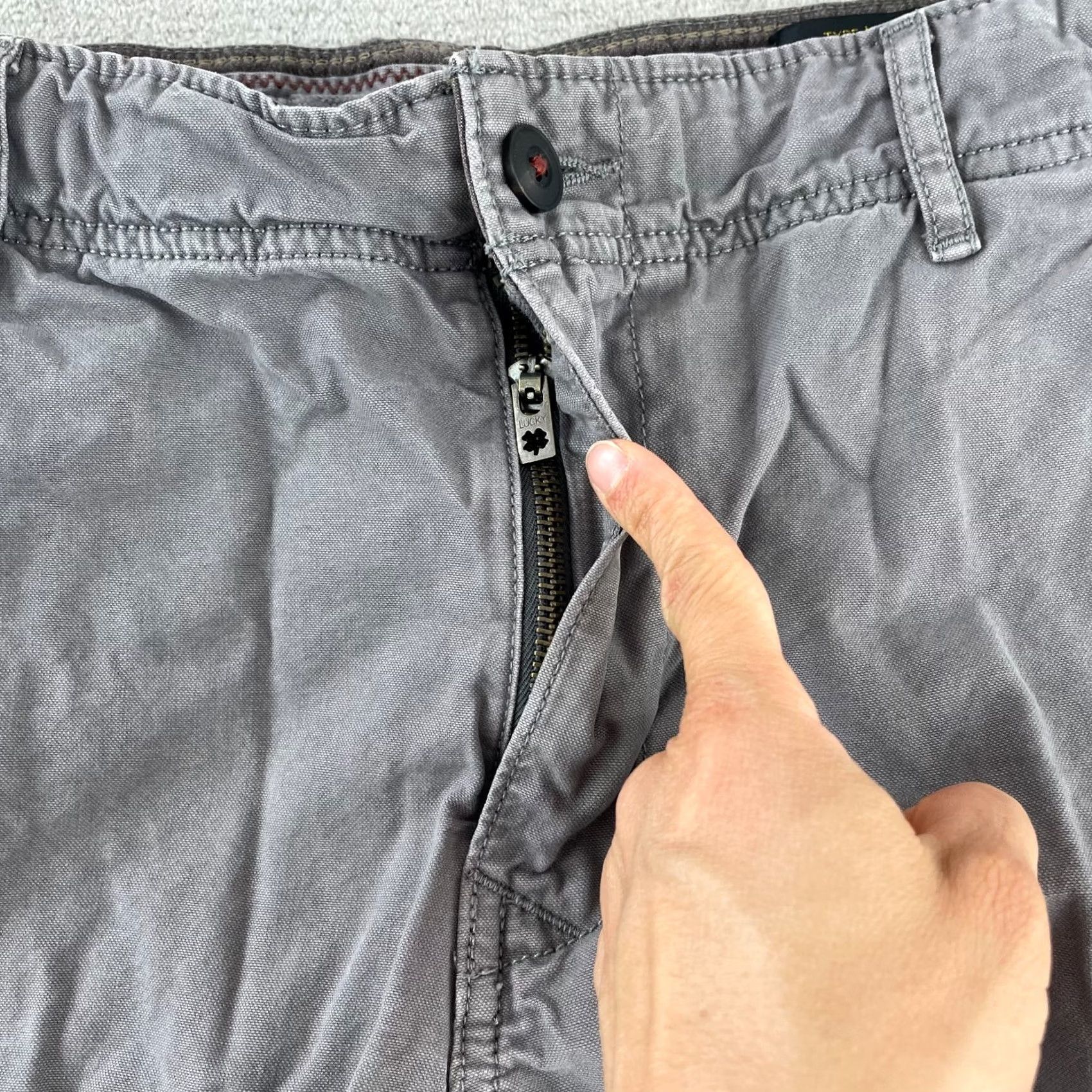 Lucky Brand Lucky Brand Cargo Shorts Men 36 Grey Army Military Surplus Utility Cargo Pocket Regular Cotton Canvas Short Size US 36 / EU 52 - 7 Thumbnail