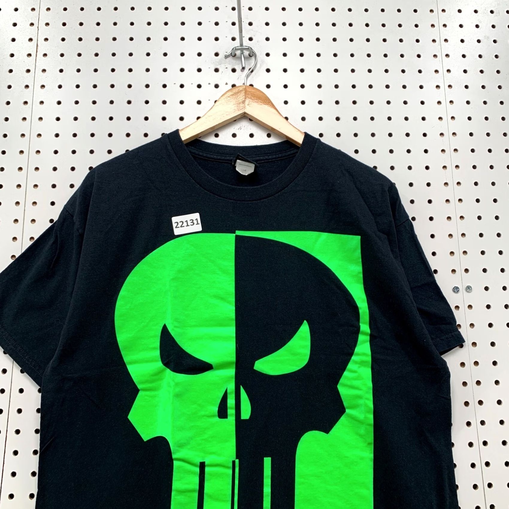 Vintage Marvel Punisher Shirt Black Green Skull Graphic TEE Movie Adult Large Size US L / EU 52-54 / 3 - 2 Thumbnail