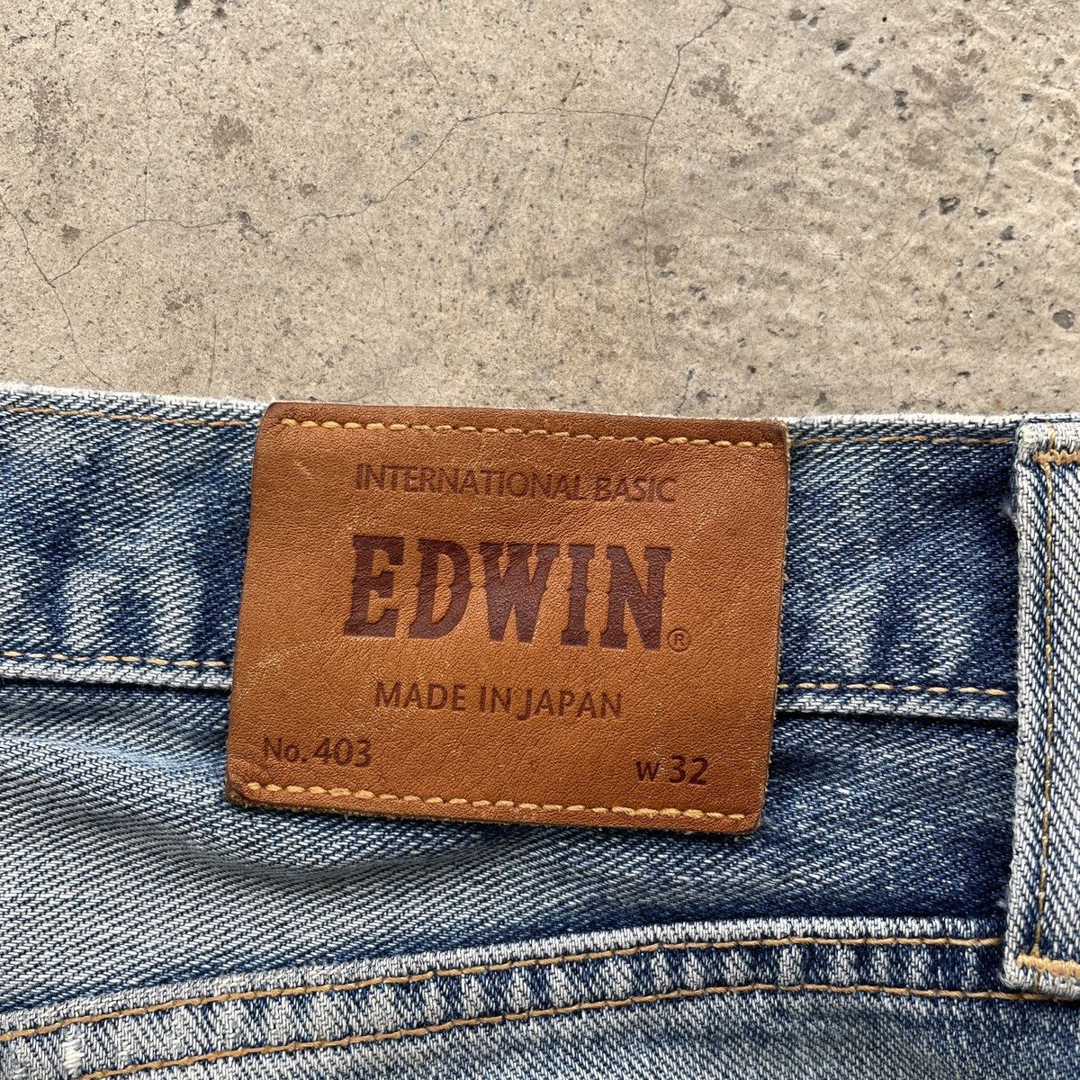 Japanese Brand Vintage Edwin Made In Japan Distressed Faded Jeans Pants W32 Size US 32 / EU 48 - 9 Thumbnail