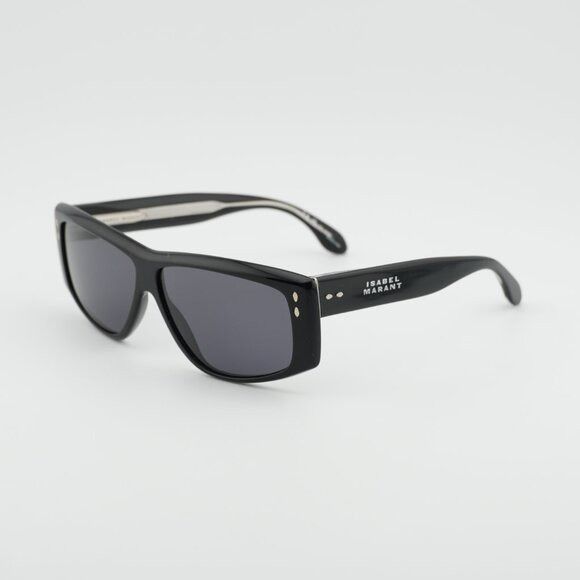 Isabel Marant Isabel Marant IM 0106/S 0807 IR Sunglasses Black Rectangle Size ONE SIZE - 1 Thumbnail