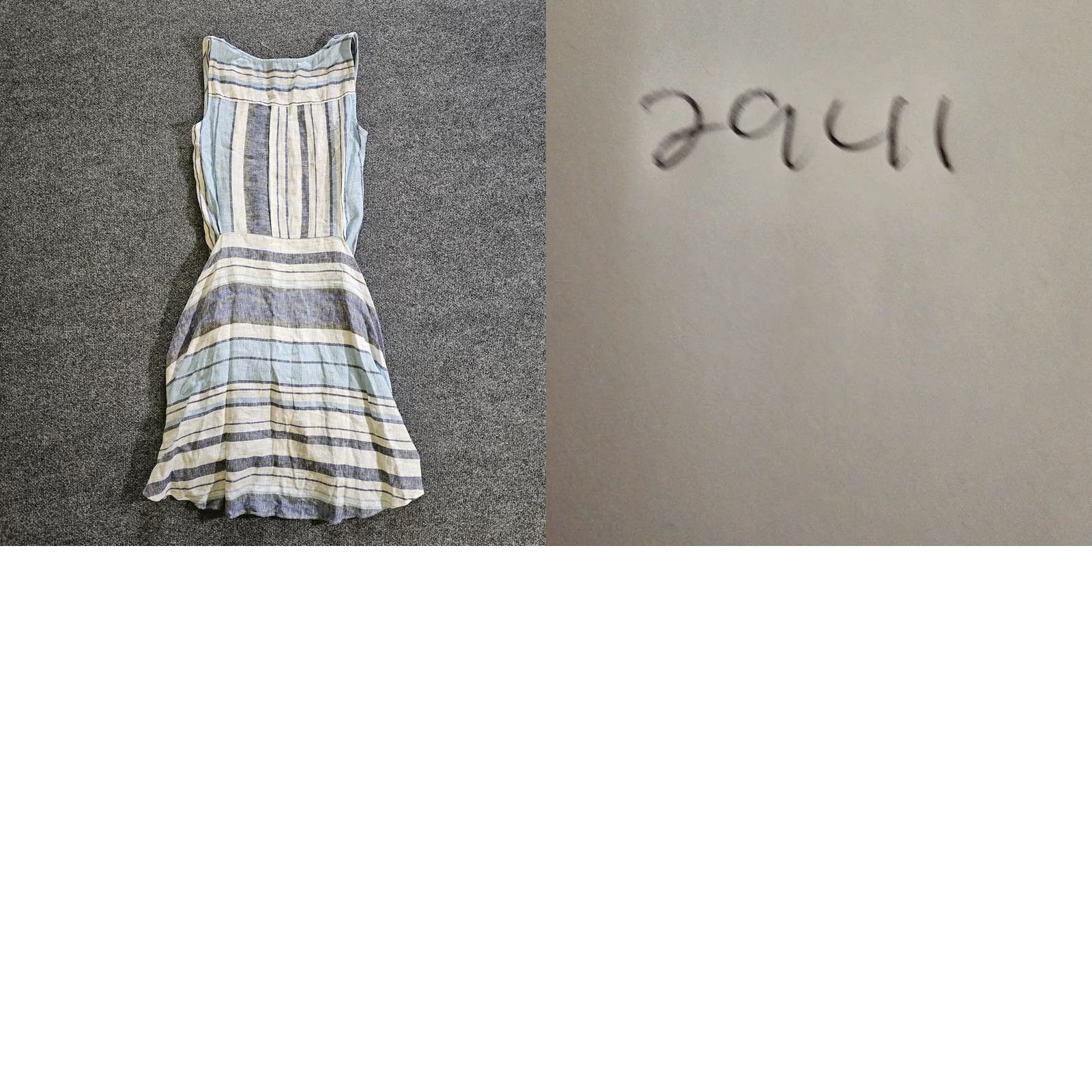 Drew Drew Dress Womens Small Blue White Striped Linen Tie Waist Sleeveless Casual Beach Resort Adjustable Belted Bohemian Modern Spring Summer Womens Size S / US 4 / IT 40 - 8 Thumbnail