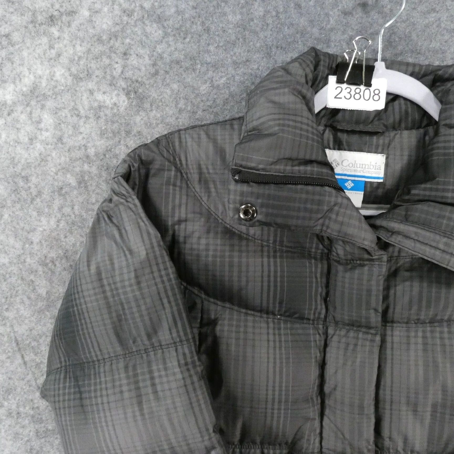 Vintage Columbia Jacket Women S Gray Plaid Lined Down Puffer Full Zip Size S / US 4 / IT 40 - 3 Thumbnail