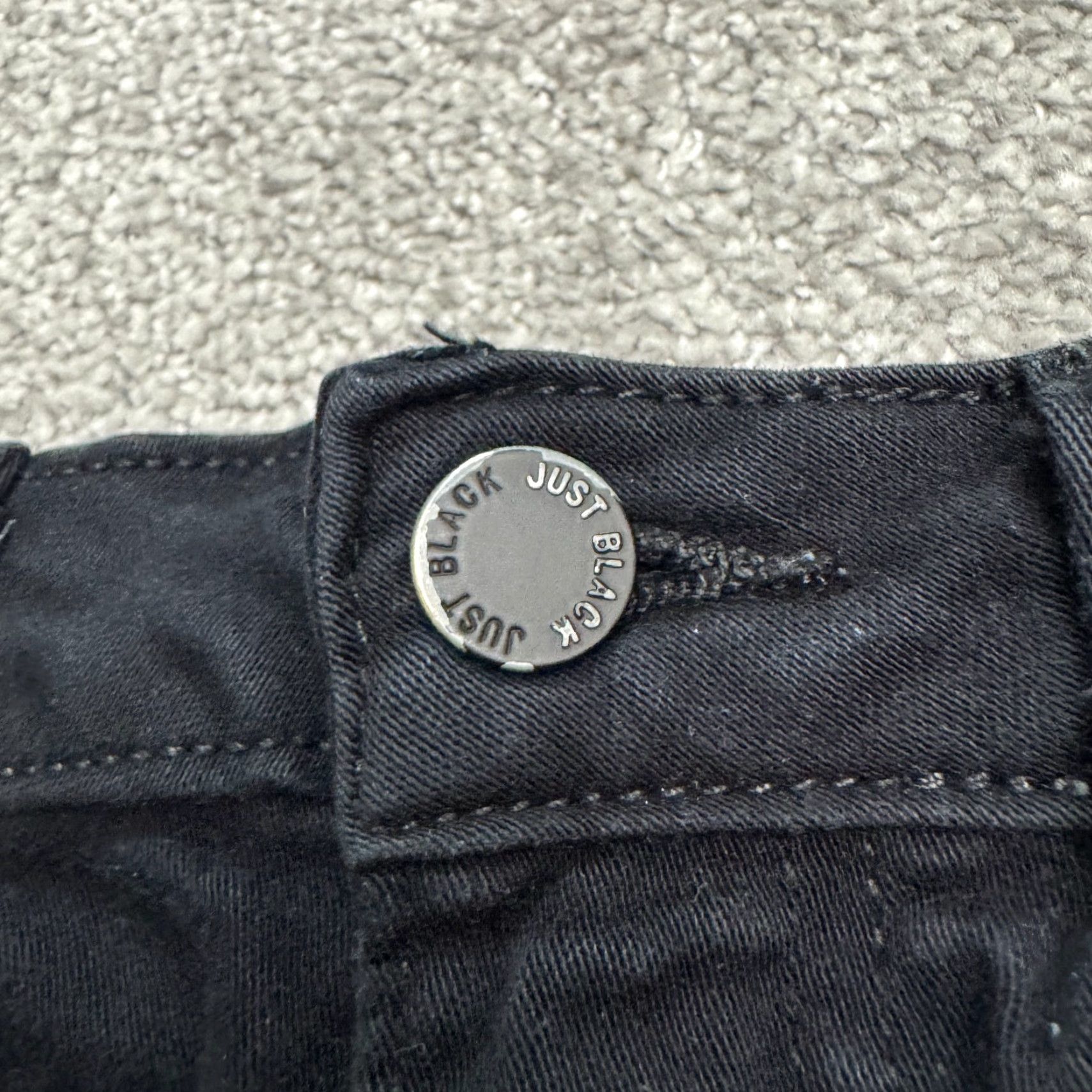 Vintage JUST BLACK Denim Jeans Women Slim High Rise 27 5-Pocket Black Dark 29 Inseam Skinny Streetwear City Outdoor Skinny Womens 27x29 Size 27" / US 4 / IT 40 - 4 Thumbnail