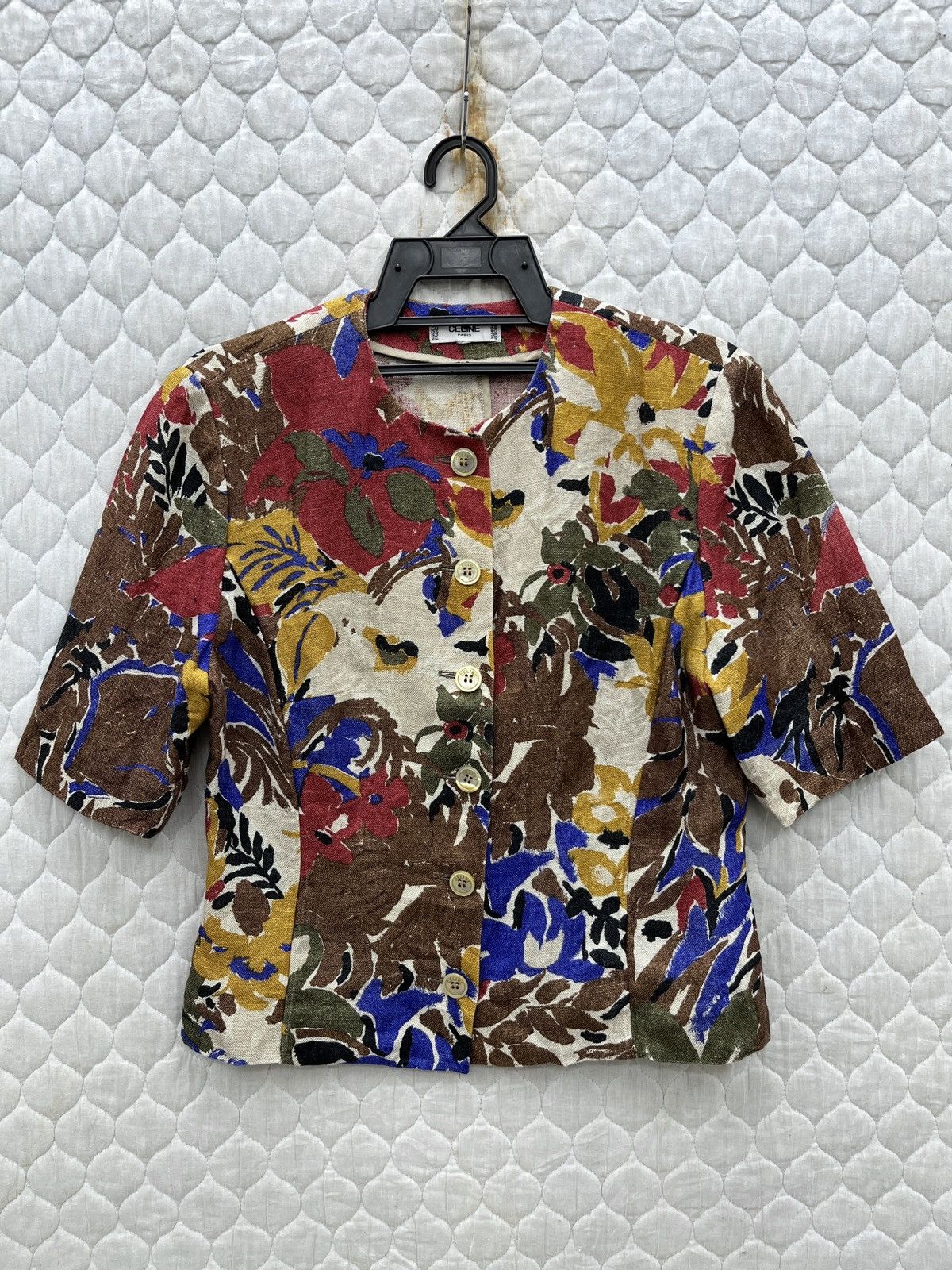 Celine 🔥🔥🔥STEALS VTG CELINE FLORAL BLOUSE Size M / US 6-8 / IT 42-44 - 1 Thumbnail