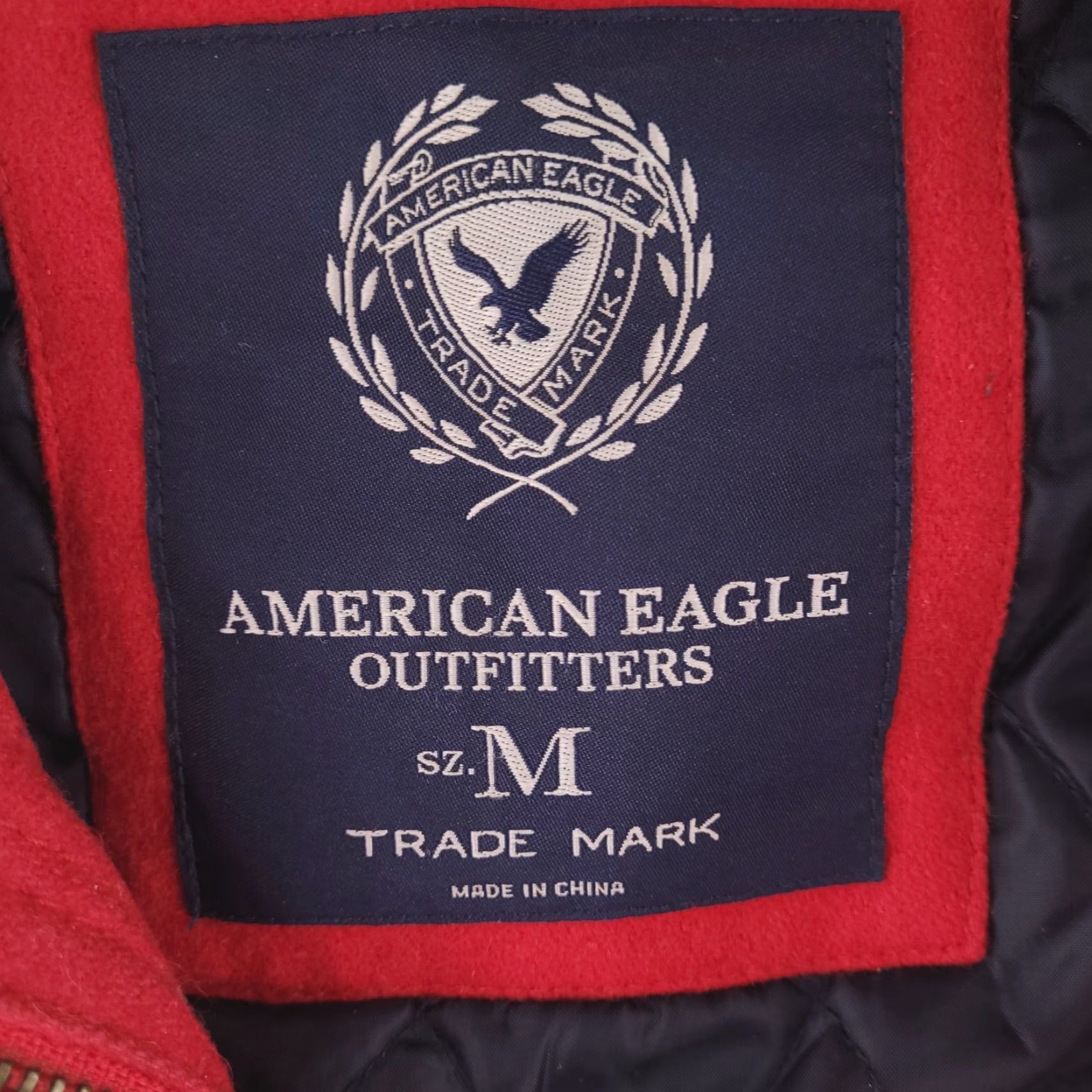 American Eagle Outfitters VINTAGE American Eagle Coat Womens Medium Red Wool Overcoat Long Quilted Size M / US 6-8 / IT 42-44 - 3 Thumbnail