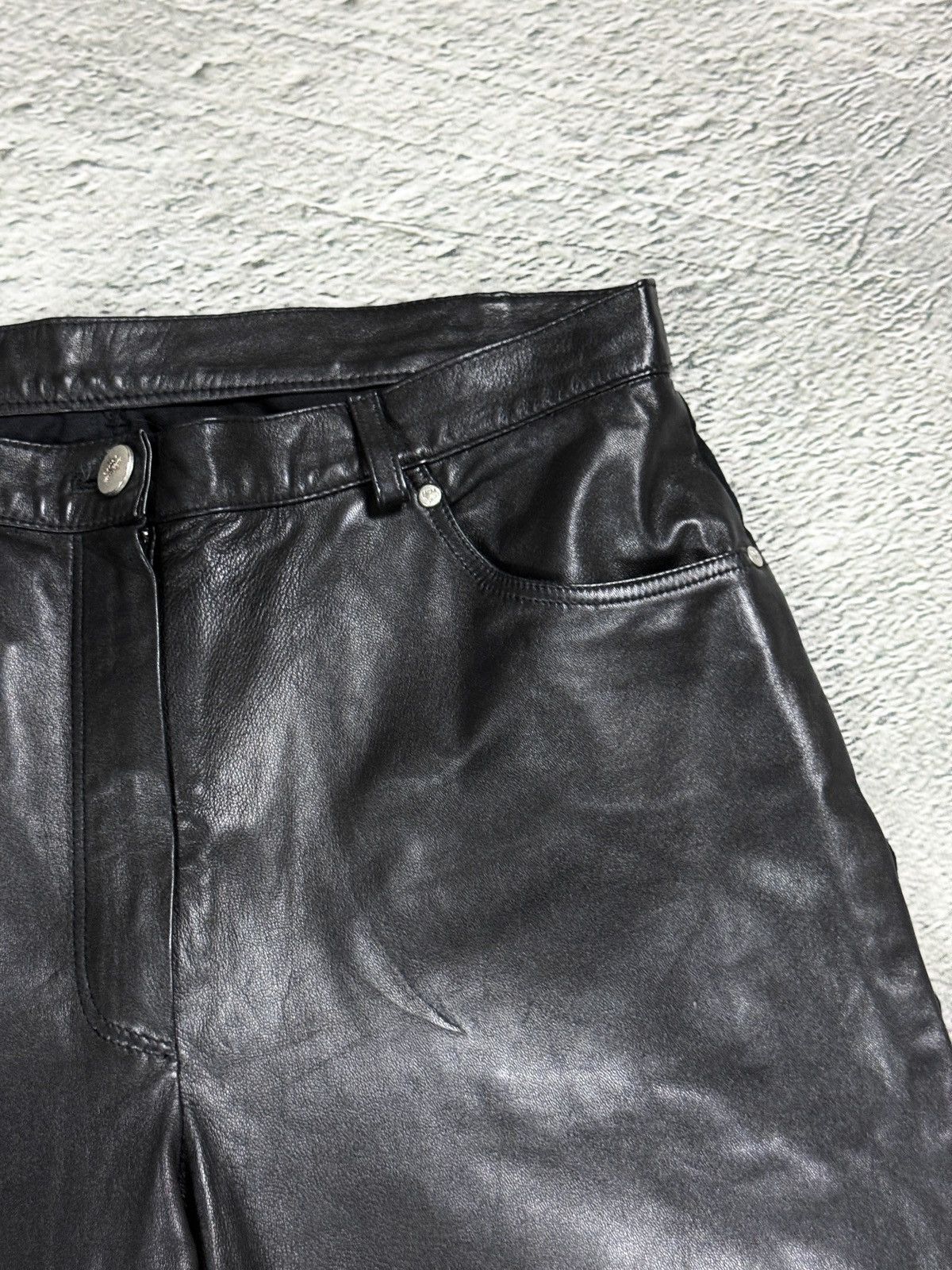MCM MCM Black Leather Pants Vintage Size US 32 / EU 48 - 4 Thumbnail