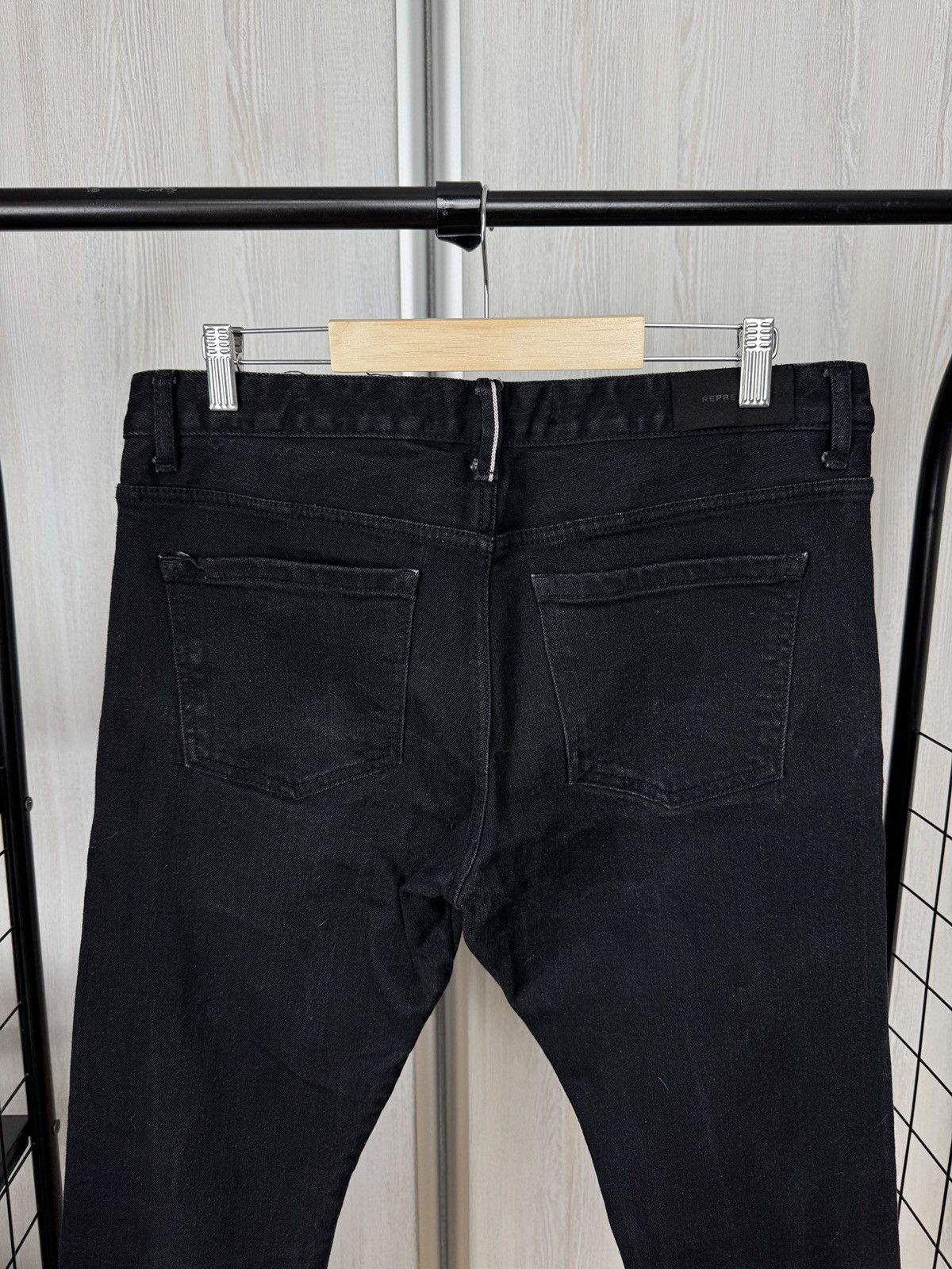 Japanese Brand Represent Basic selvedge denim vintage black jeans zippers Size US 32 / EU 48 - 14 Thumbnail