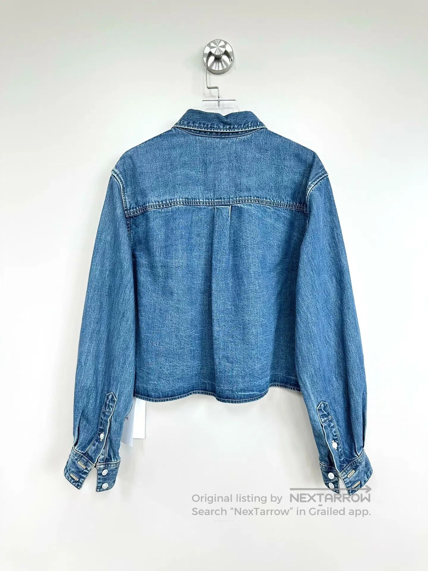 Celine CELINE Blue embroidered logo denim shirt| Size US L / EU 52-54 / 3 - 2 Thumbnail