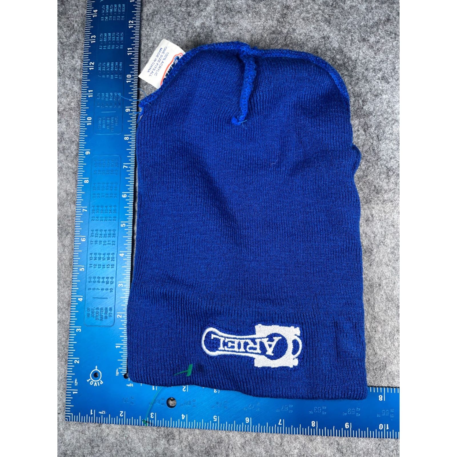 Vintage Cameo Beanie Hat Unisex Adults One Size Blue Acrylic Knit Size ONE SIZE - 5 Thumbnail