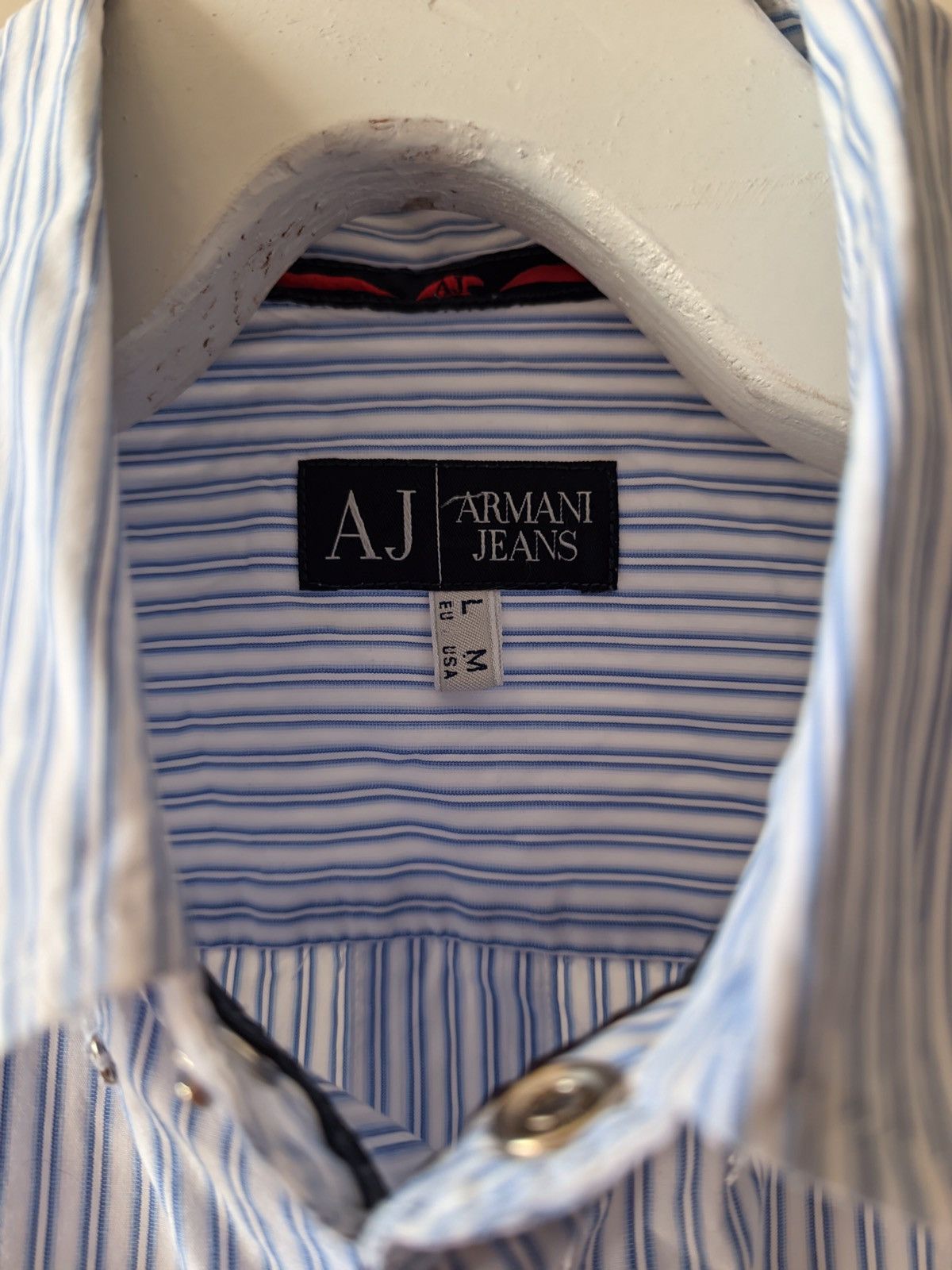 Armani Armani Jeans vintage oldmoney striped shirt Size US M / EU 48-50 / 2 - 4 Thumbnail