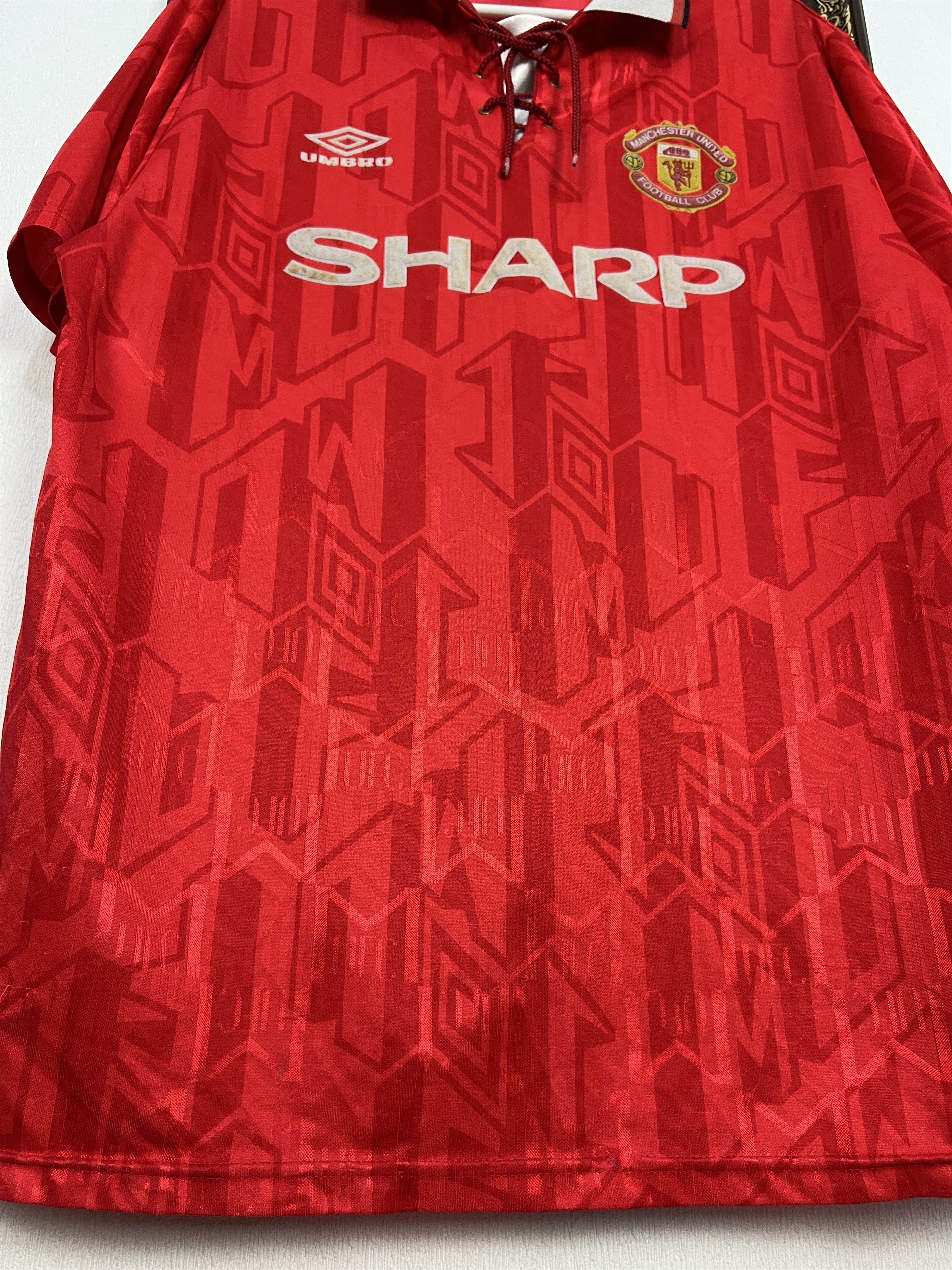 Umbro Manchester United Home football shirt 1992 Soccer Umbro Size US XL / EU 56 / 4 - 6 Thumbnail