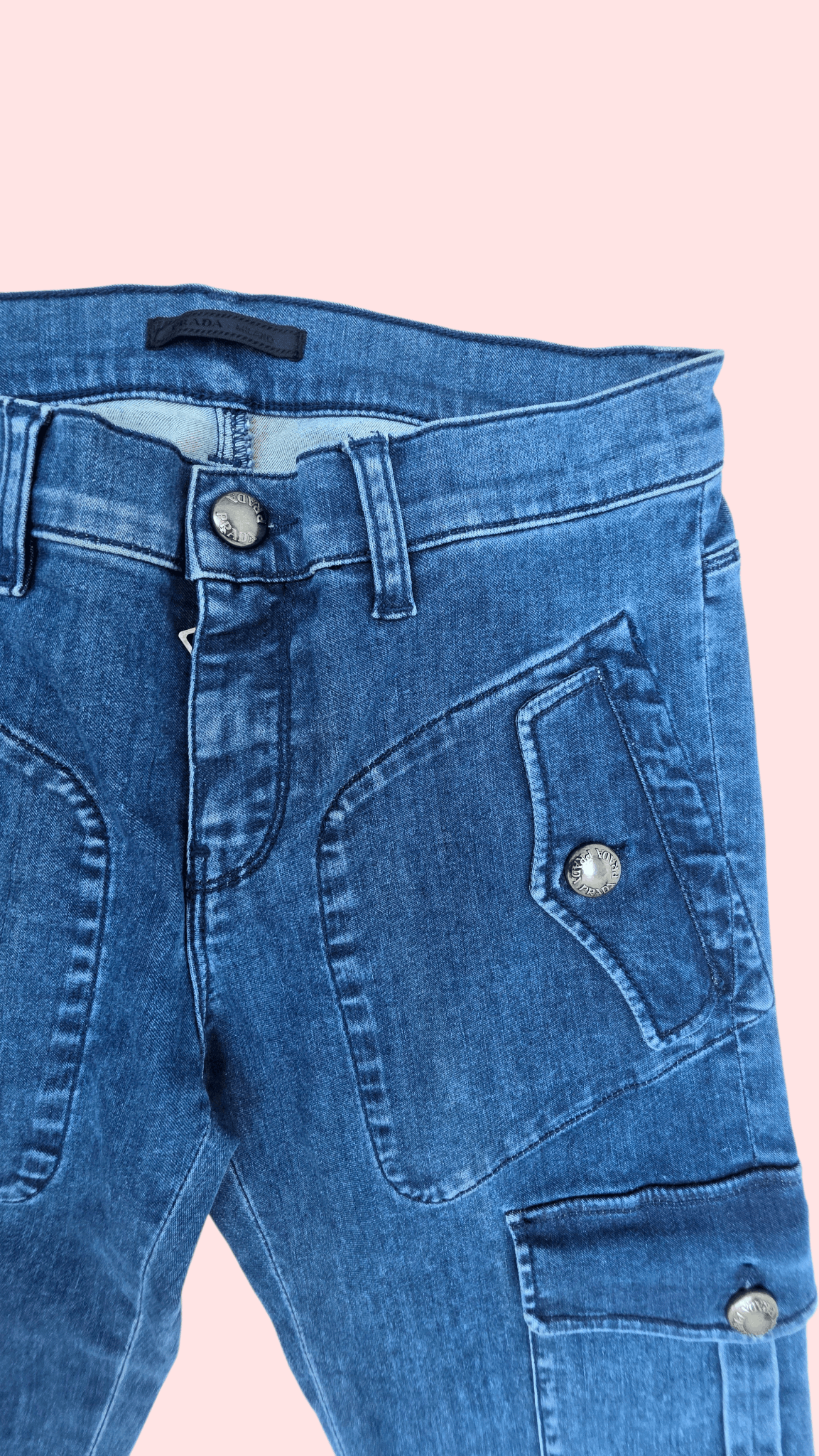 Prada PRADA denim cargo pants blending BEAUTIFUL-FASHIONELLA Size 25" / US 0 / IT 36 - 5 Thumbnail