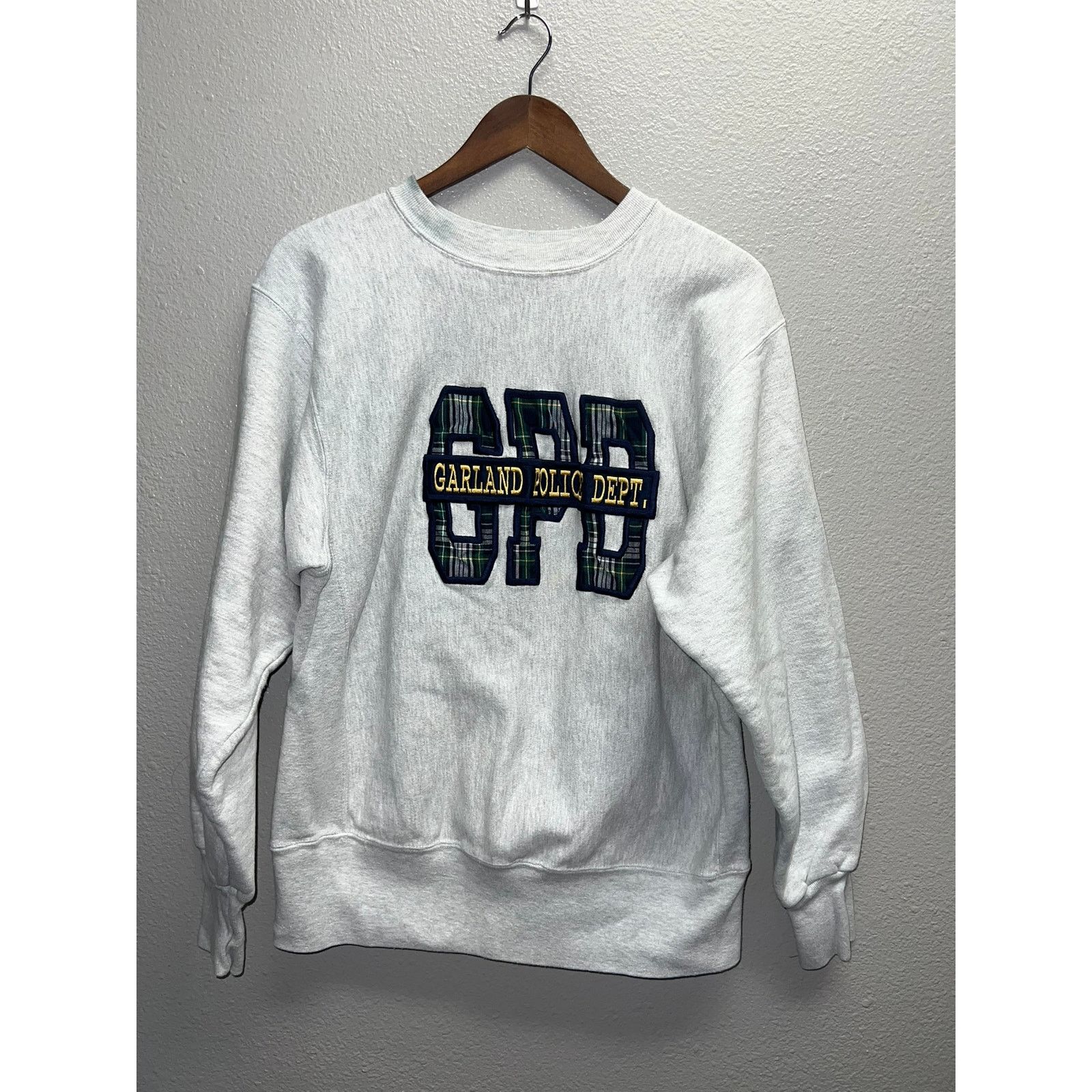 Vintage Vintage Police Gray Sweatshirt Weave Sweats Crewneck 90s L Size US L / EU 52-54 / 3 - 1 Thumbnail