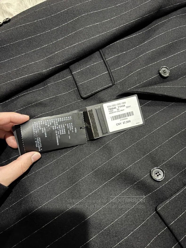 Saint Laurent Paris Saint Laurent Paris Double-breasted Men's Suit Jacket Size US M / EU 48-50 / 2 - 2 Thumbnail