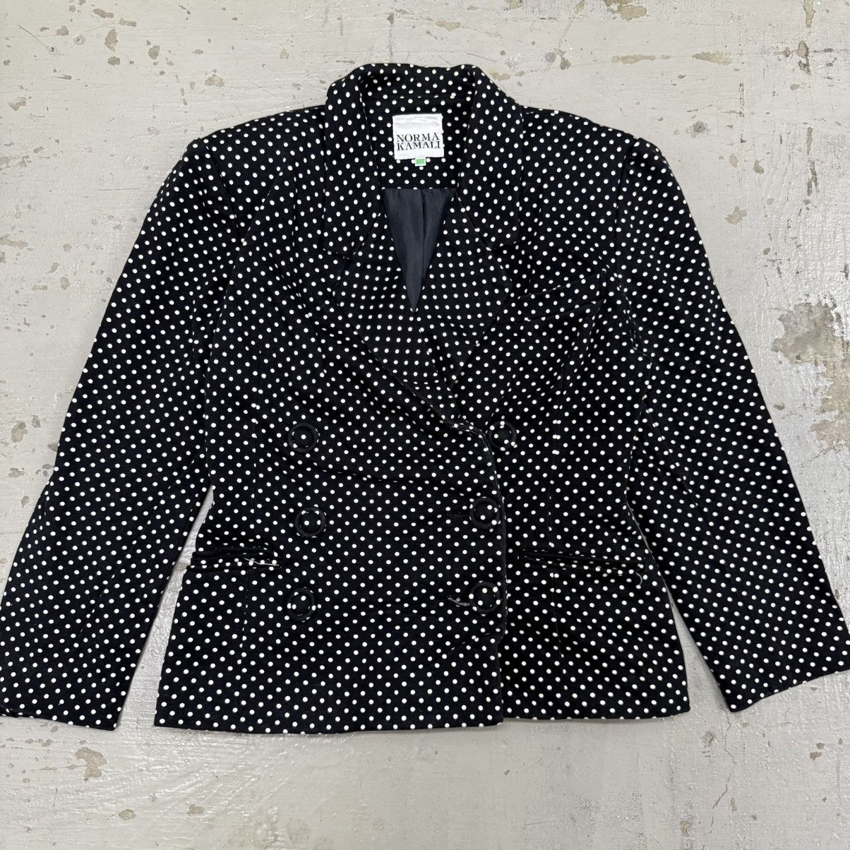 Norma Kamali Vintage Norma Kamali Polka Dot Blazer Jacket Size S / US 4 / IT 40 - 3 Thumbnail