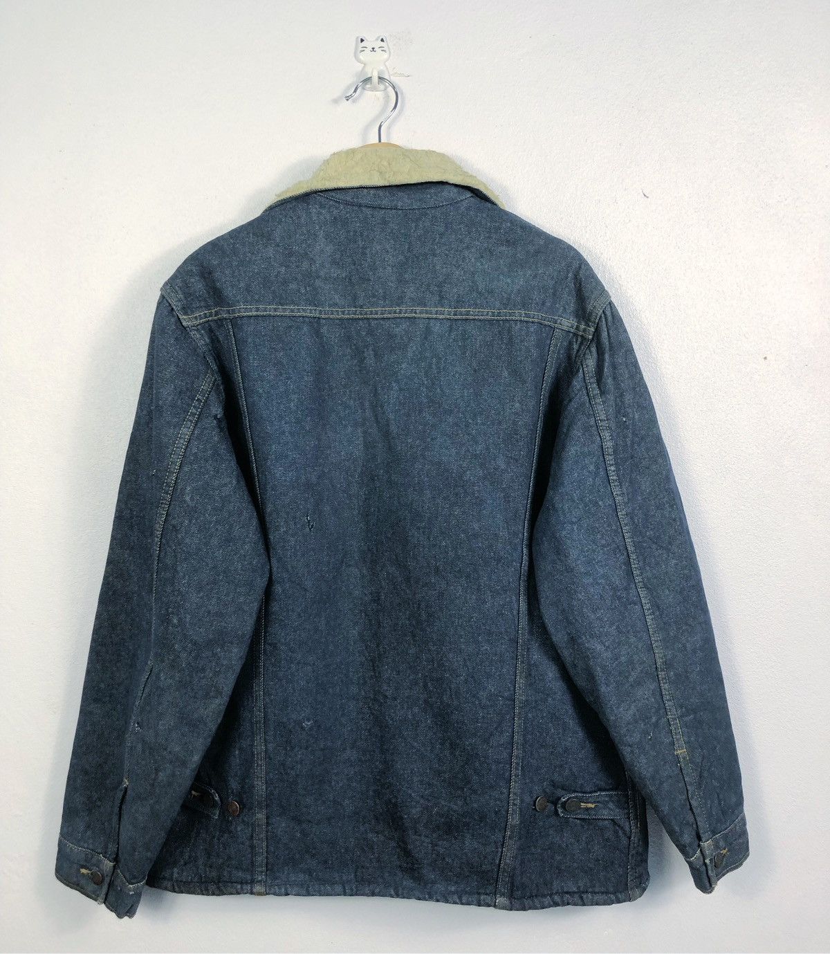 Sears Rare Vintage 80s Sears Roebucks Shearling Denim Jacket Size US XL / EU 56 / 4 - 9 Thumbnail