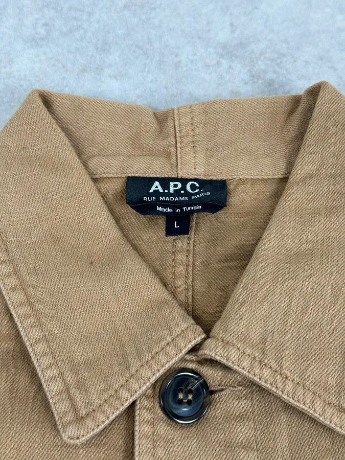 A.P.C. A.P.C. Camel Cotton Shirt Jacket Cargo Pockets Size US M / EU 48-50 / 2 - 8 Thumbnail