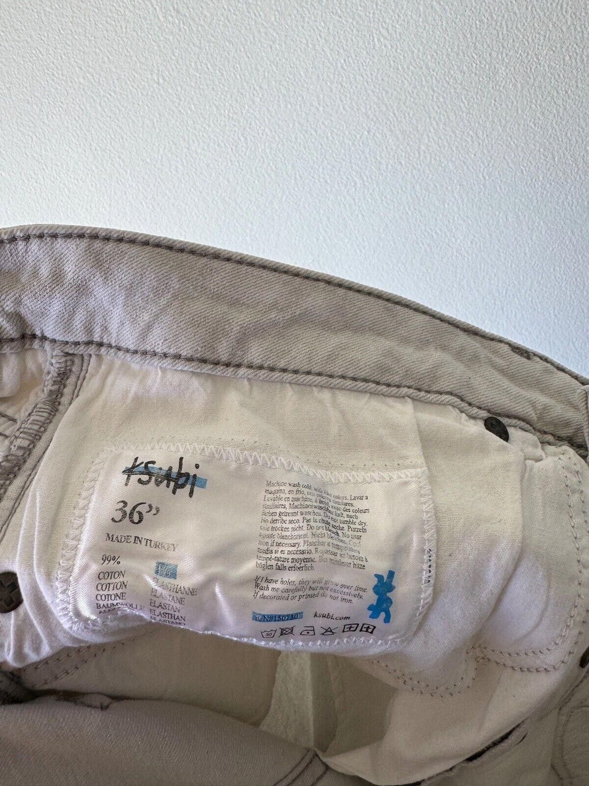 Ksubi new Ksubi mens 36 denim jean habits off white bullet Size US 36 / EU 52 - 8 Thumbnail