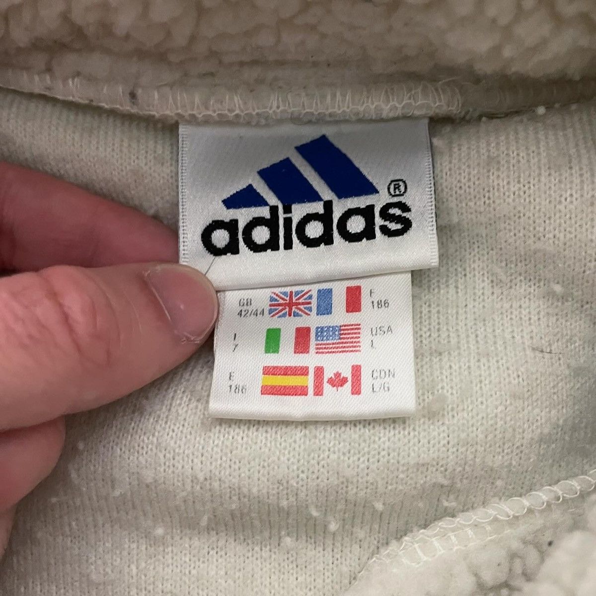 Adidas × Vintage Crazy Y2K Adidas 1/4 Zip Fleece Boxy Sherpa Quarter Bloke Size US L / EU 52-54 / 3 - 3 Thumbnail