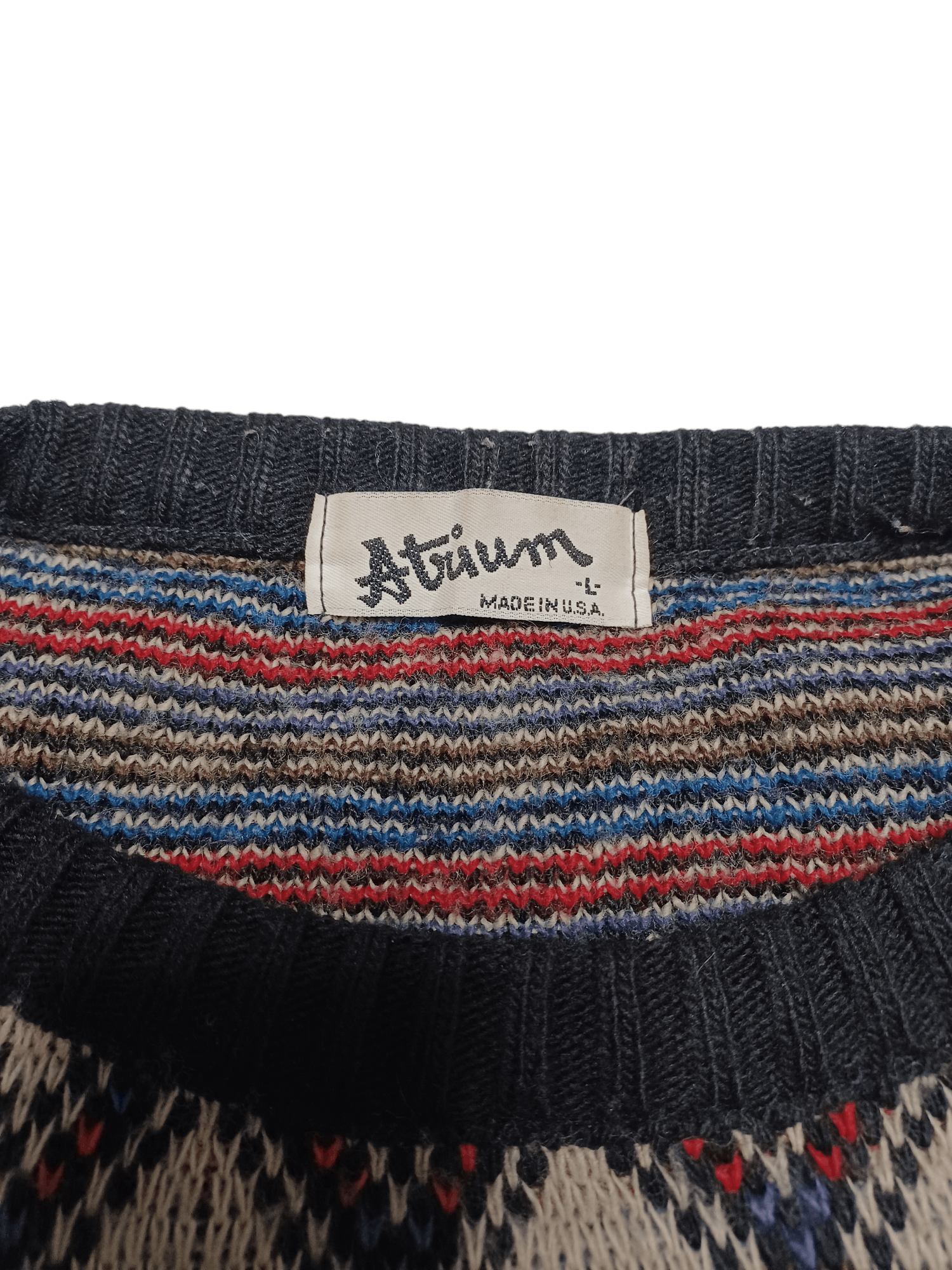 Vintage MADE IN USA VINTAGE 90S SWEATER OVERSIZED Y2K Size US L / EU 52-54 / 3 - 3 Thumbnail
