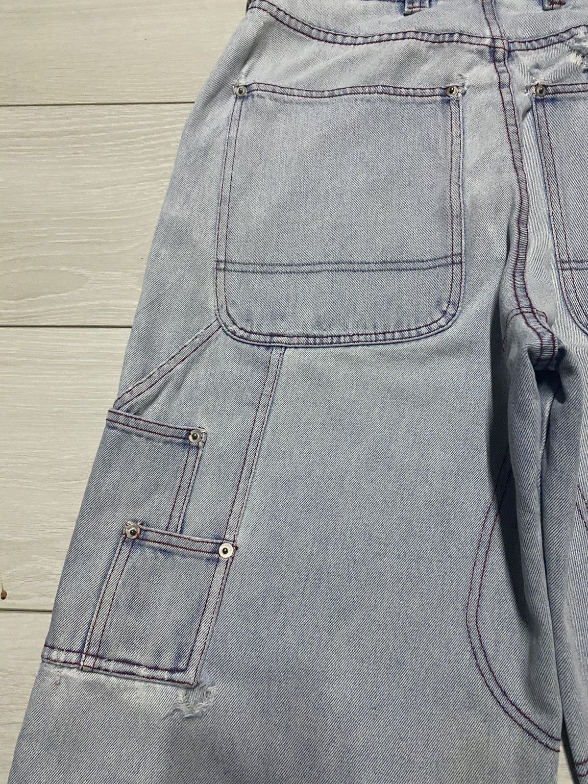 JNCO Vintge Japanese Amore Puro Faded Wash Carpenter Baggy Jeans Size US 30 / EU 46 - 9 Thumbnail