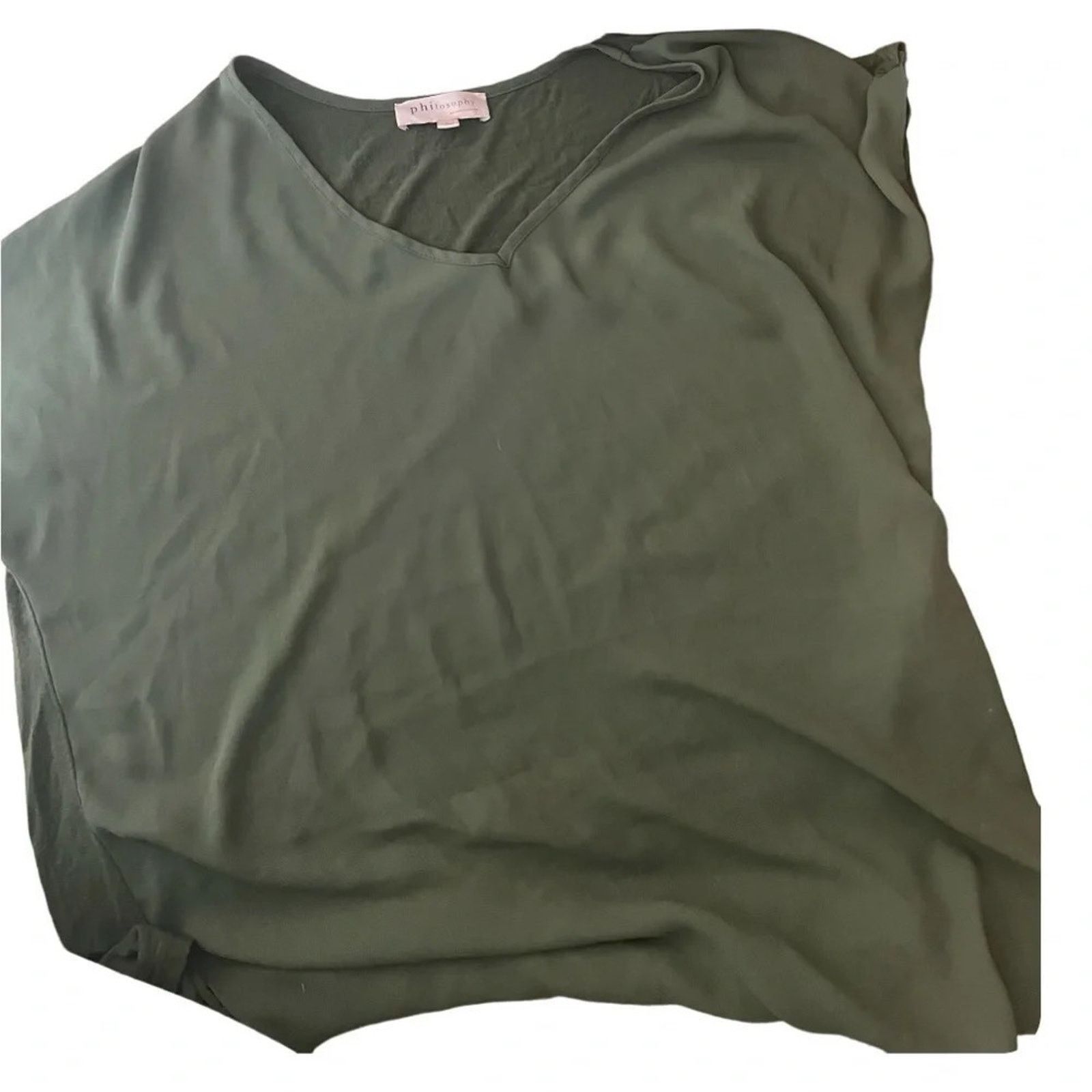 Anthropologie Philosophy army green sleeveless top, size Large Size L / US 10 / IT 46 - 1 Thumbnail