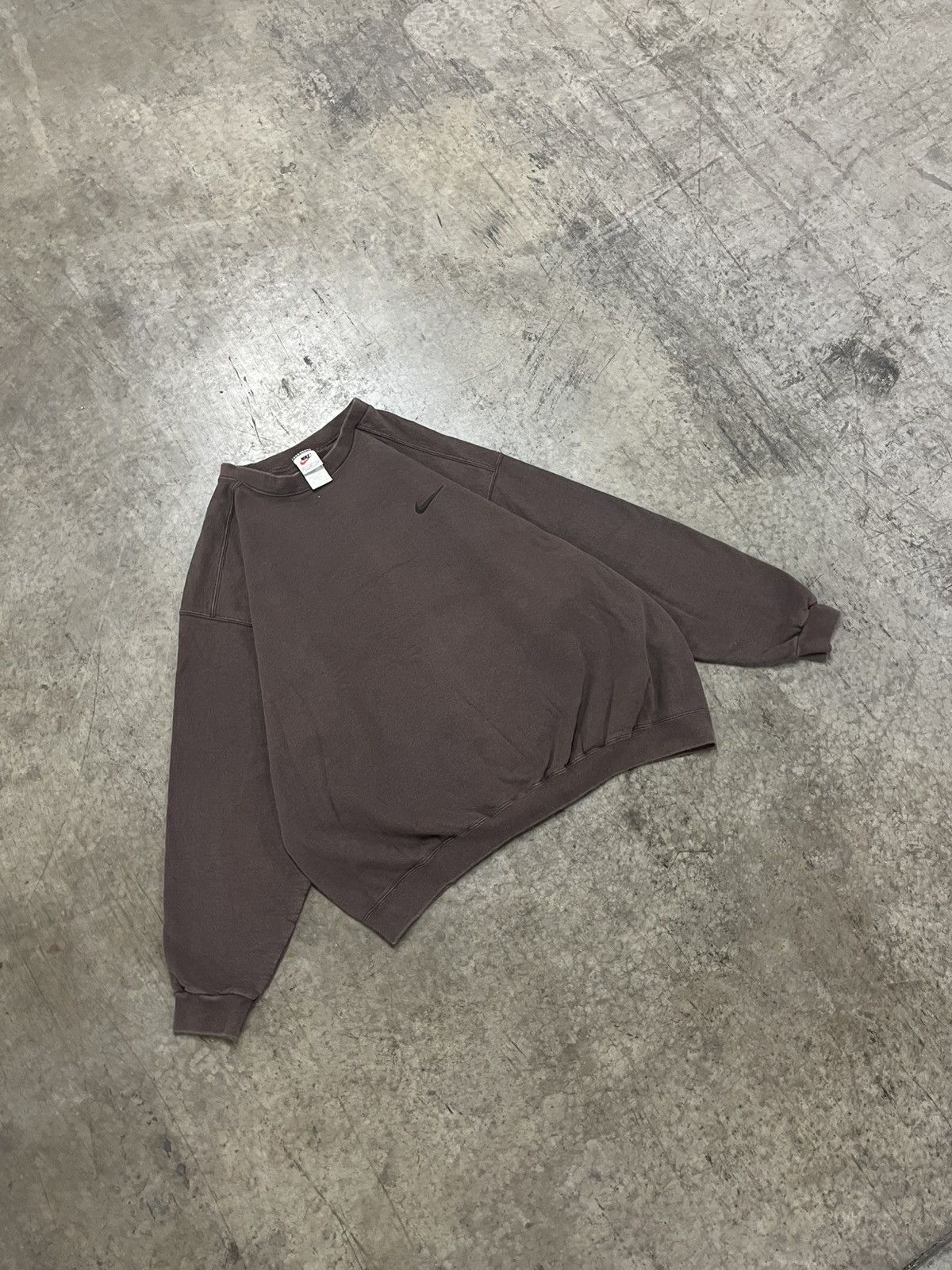 Nike × Vintage Nike vintage 90s two tone mocha brown boxy fit crewneck Size US XL / EU 56 / 4 - 1 Thumbnail