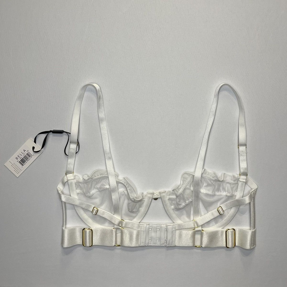 Other NWT Forever and a Day Bella Sheer Ruffle Trim Balconette Bra Size ONE SIZE - 8 Thumbnail