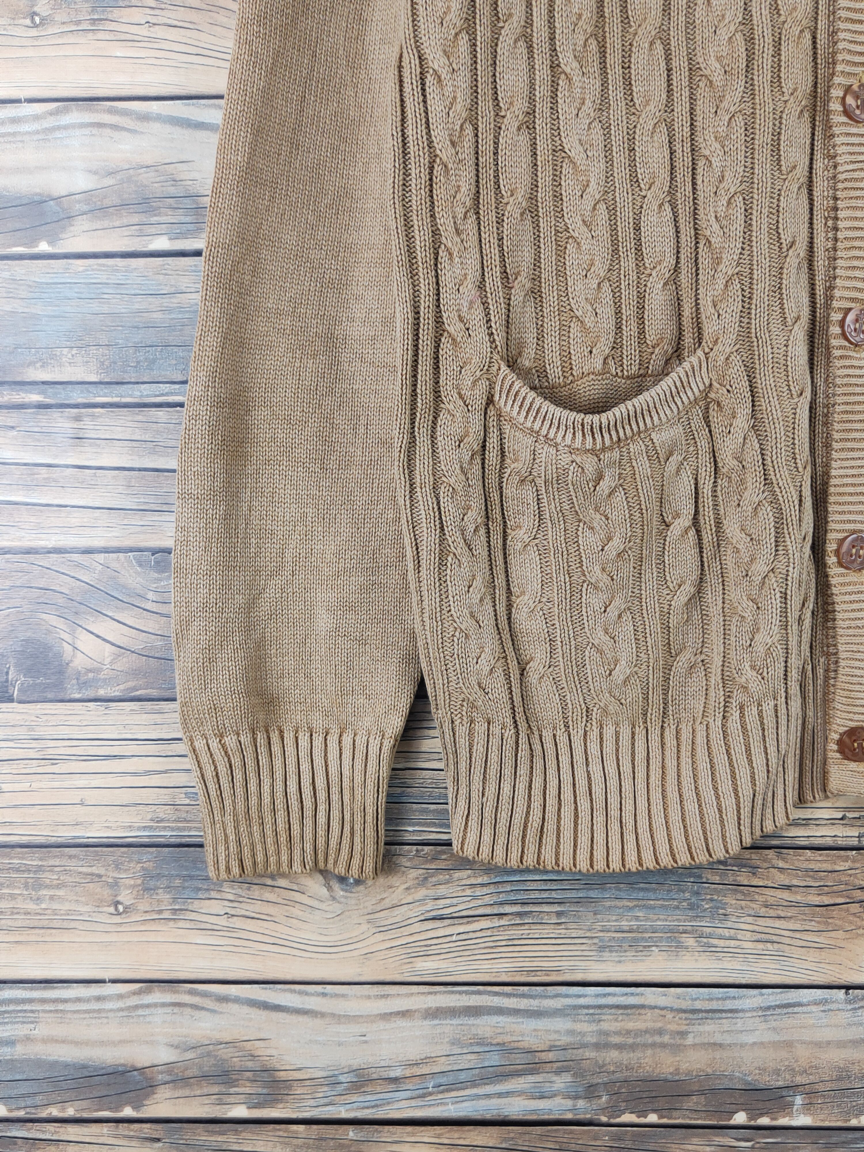 Vintage Pinc Ponc japan Brown Knitwear vintage Cardigan #W1821 Size US L / EU 52-54 / 3 - 4 Thumbnail