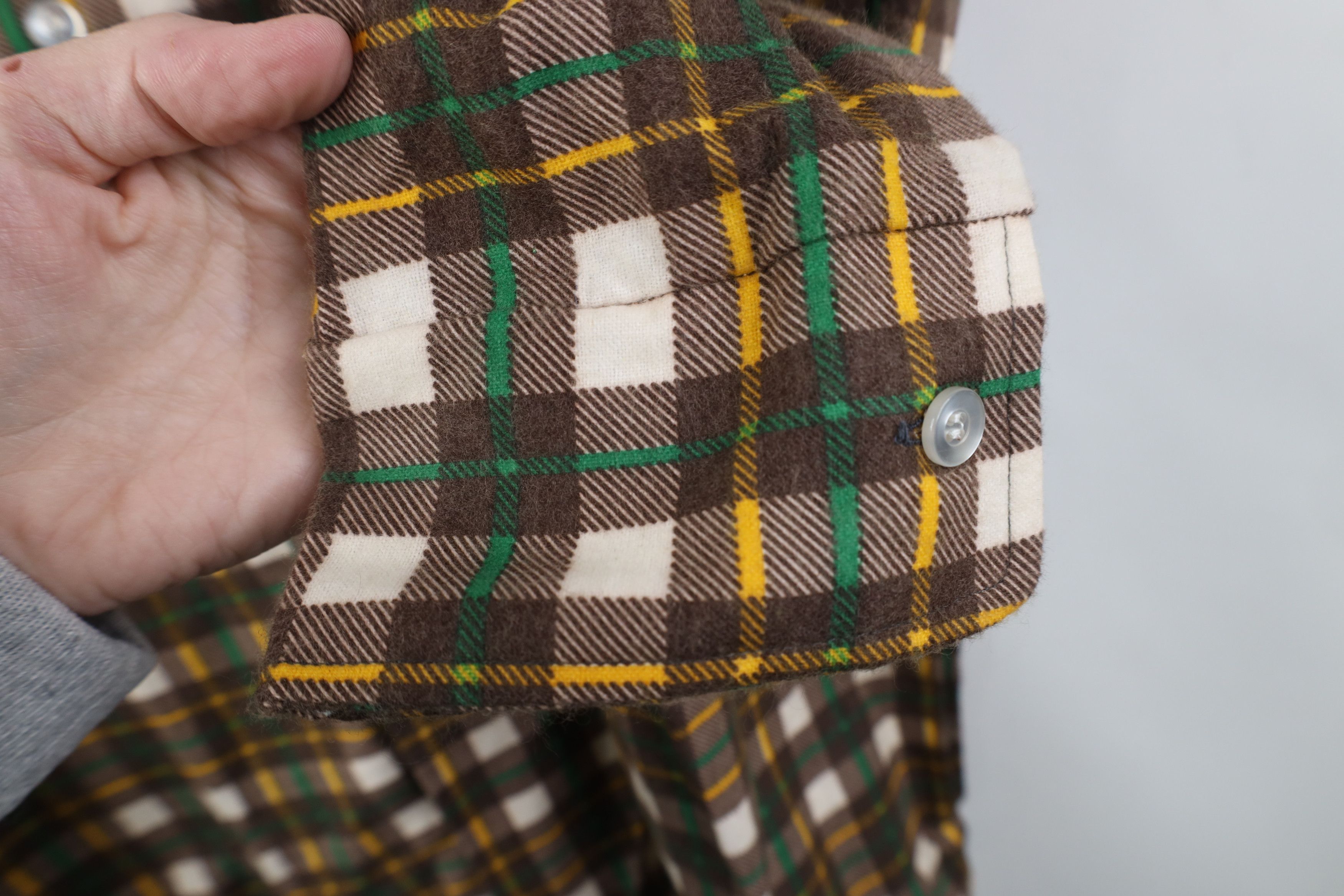Vintage Deadstock Vintage 70s Flannel Board Button Shirt Plaid Size US M / EU 48-50 / 2 - 5 Thumbnail