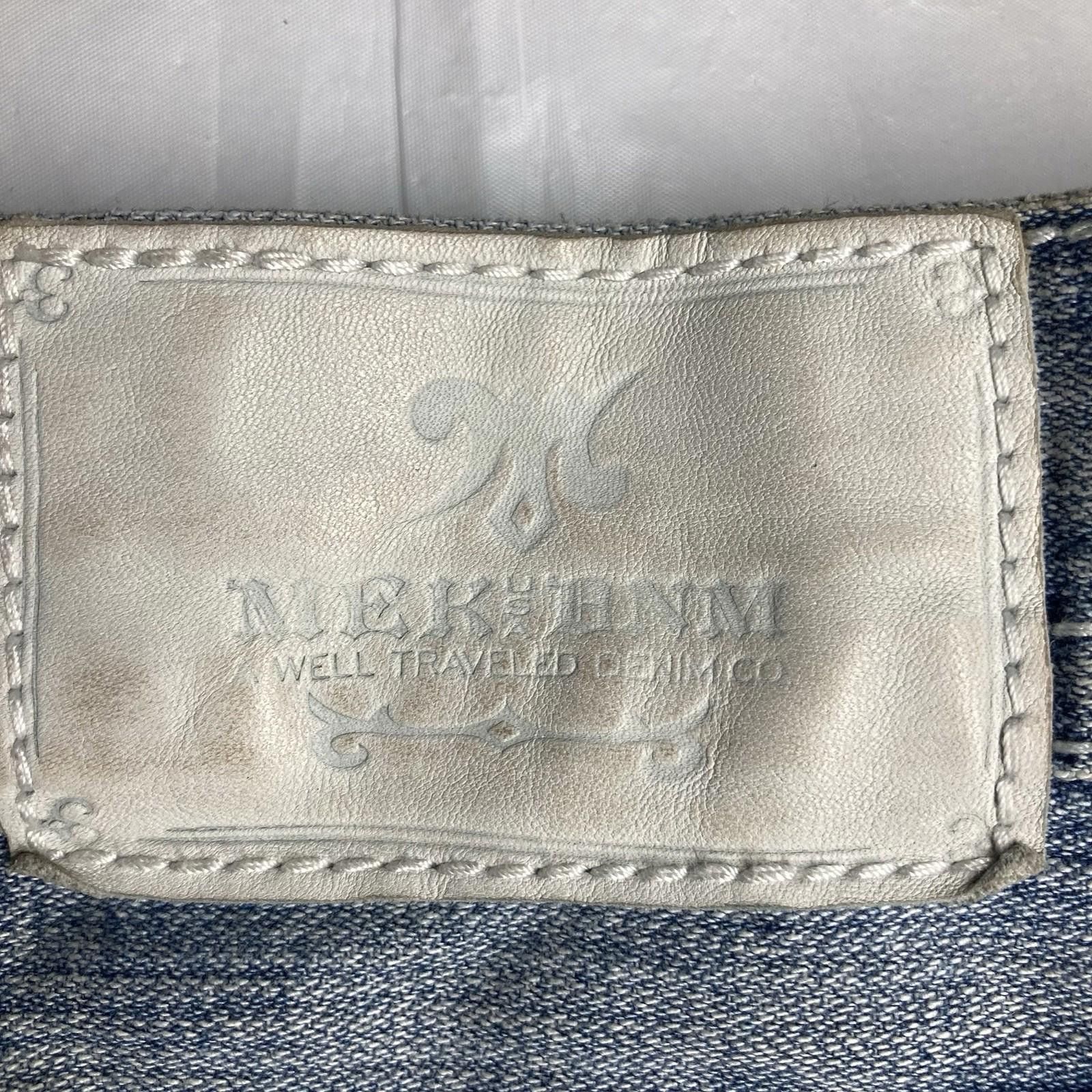 Designer Men’s Size 33 x 32 MEK Denim Salem Bootcut Jeans Distressed Size US 33 - 8 Thumbnail