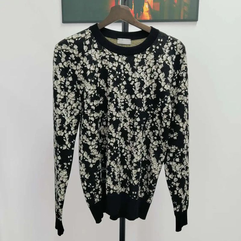 Dior Dior Floral Patterned Black Knit Pullover Sweater 0089 Size S / US 4 / IT 40 - 1 Thumbnail