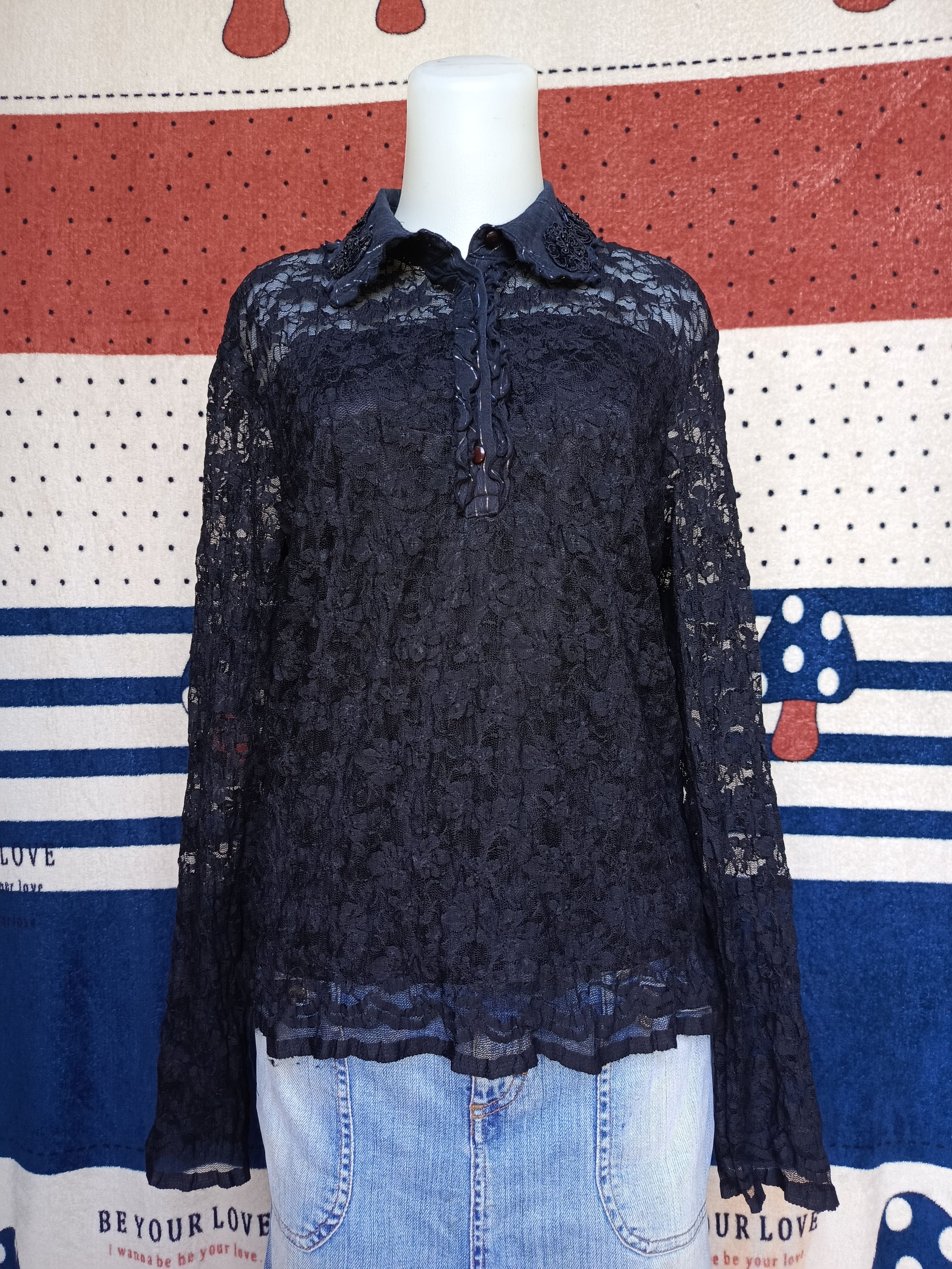 Crocodile women black blouse