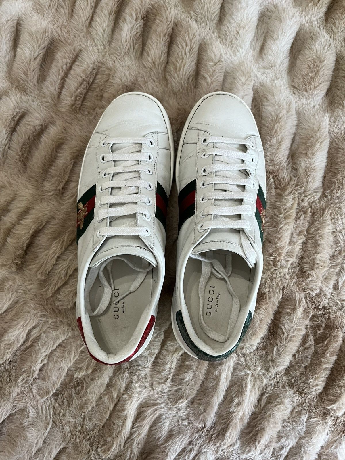 Gucci Women's Gucci Ace sneaker with bee Size US 8.5 / IT 38.5 - 5 Thumbnail